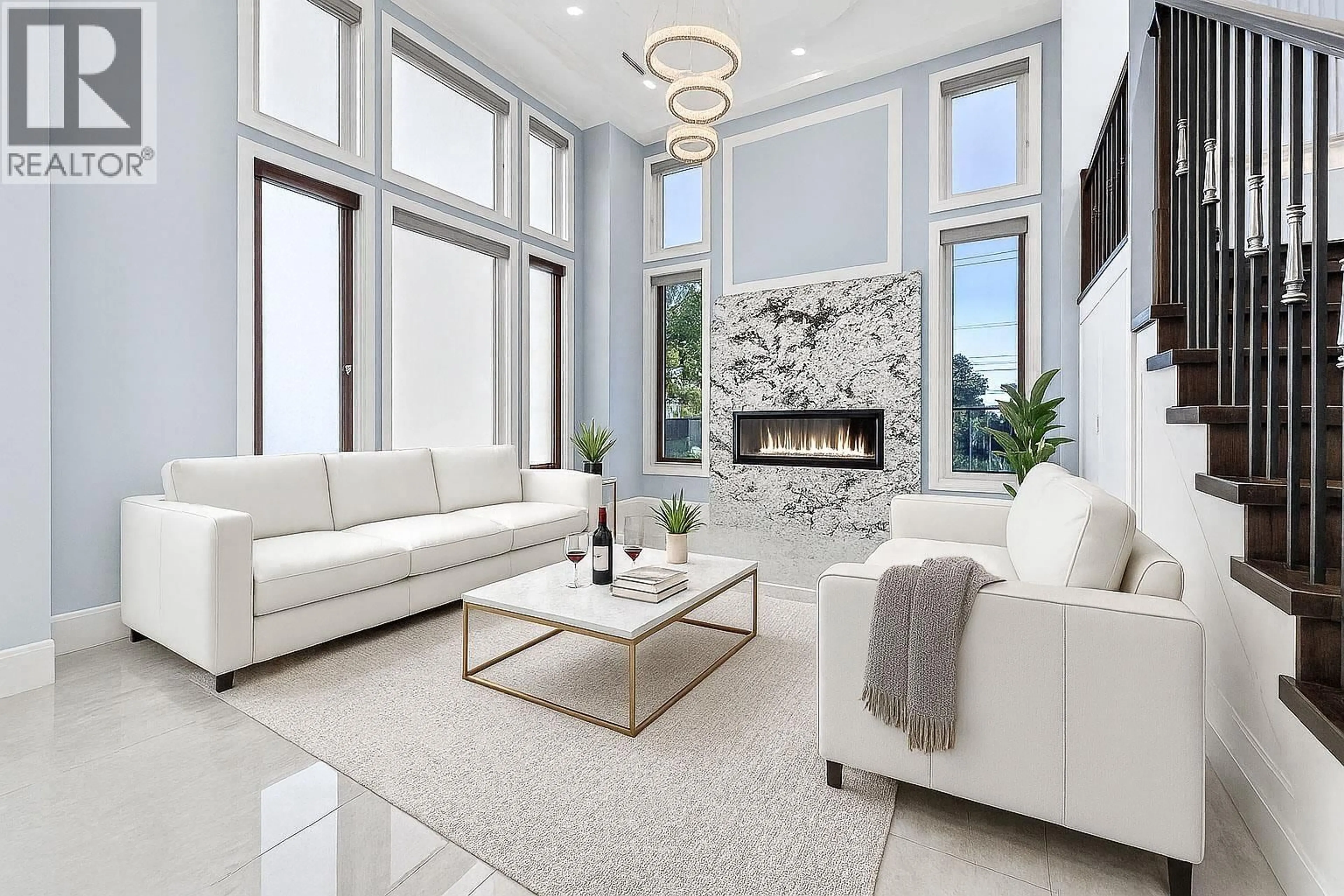 Living room with furniture, ceramic/tile floor for 6031 WOODWARDS ROAD, Richmond British Columbia V7E1H2