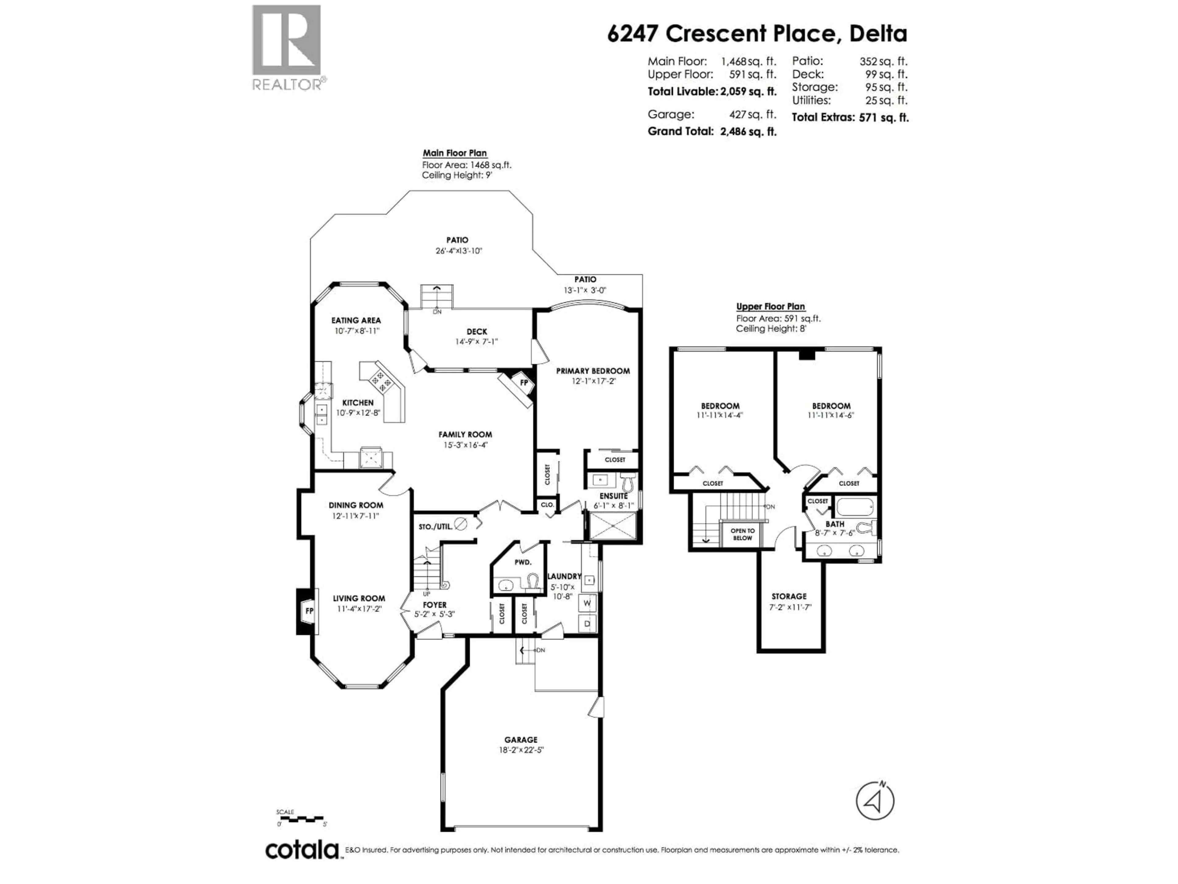 Floor plan for 6247 CRESCENT PLACE, Delta British Columbia V3L4V9