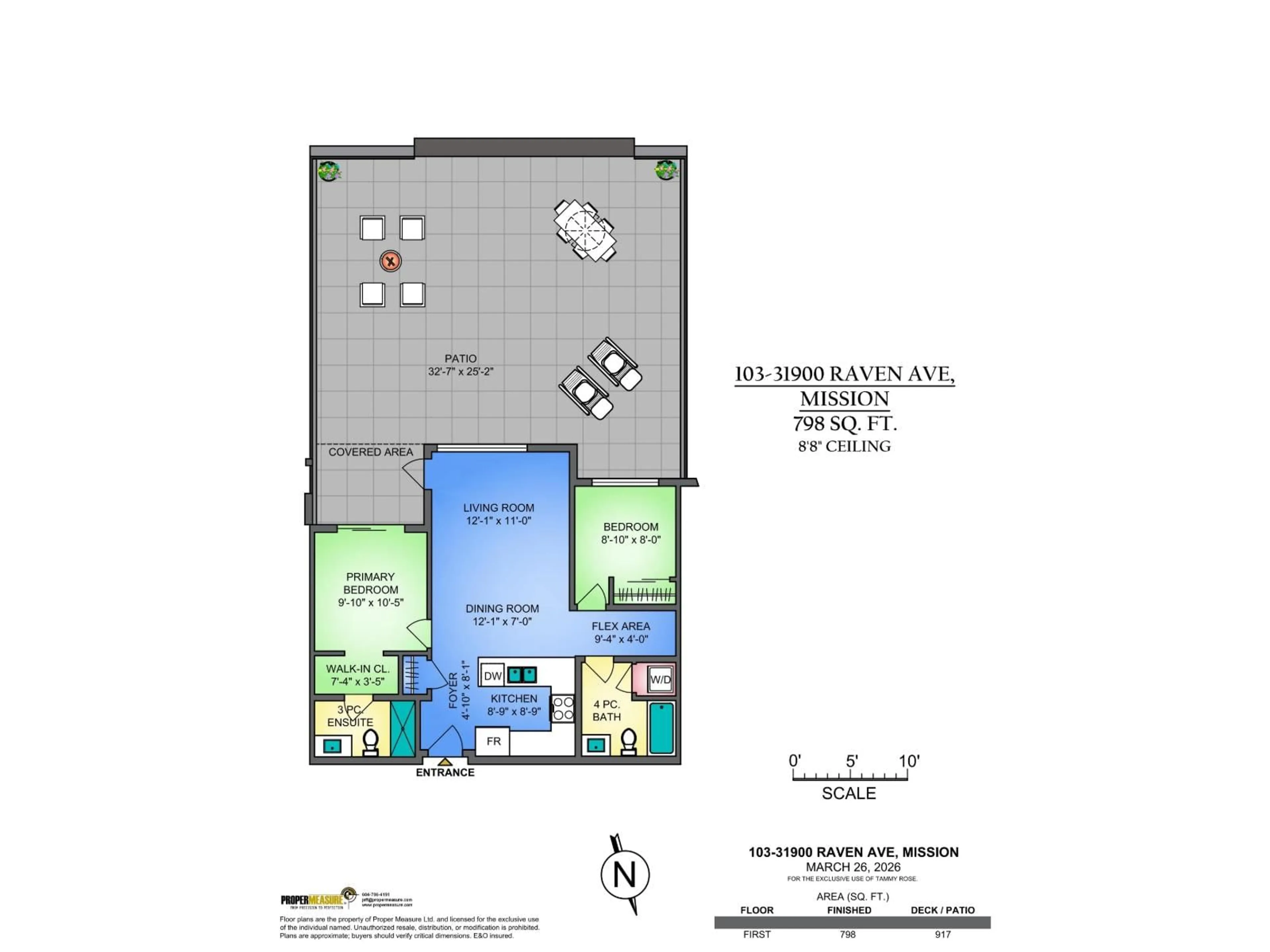 Floor plan for 103 - 31900 RAVEN AVENUE, Mission British Columbia V2V0H5