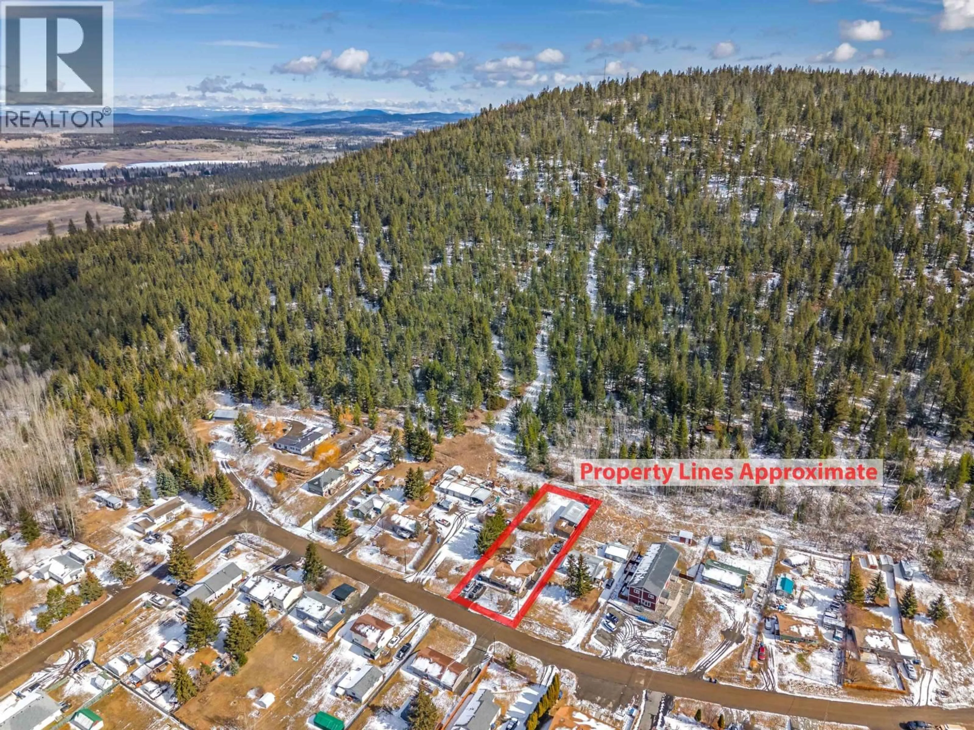 A pic from outside/outdoor area/front of a property/back of a property/a pic from drone, unknown for 236 BLACKSTOCK ROAD, 100 Mile House British Columbia V0K2E1