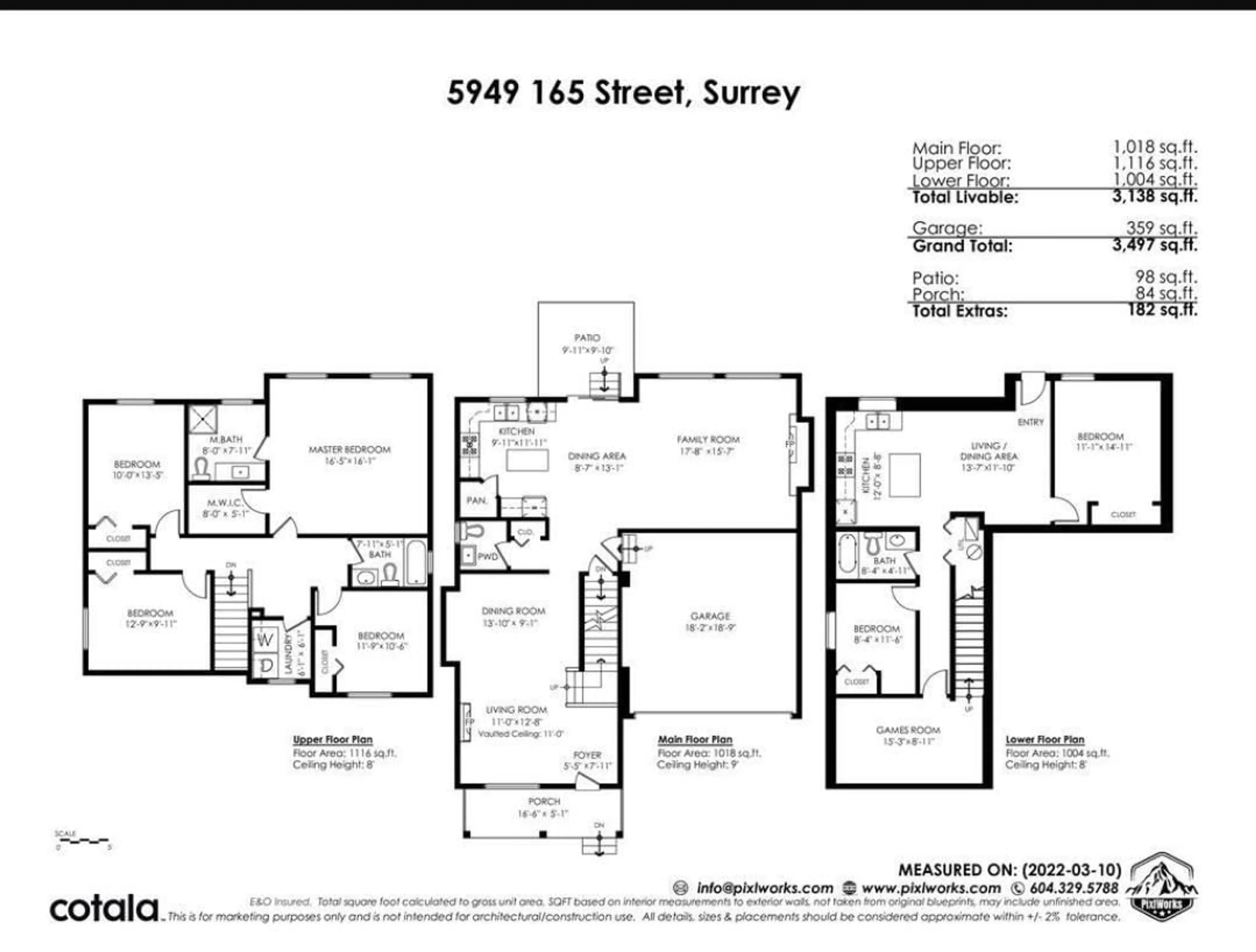 Floor plan for 5949 165 STREET, Surrey British Columbia V3S4N9