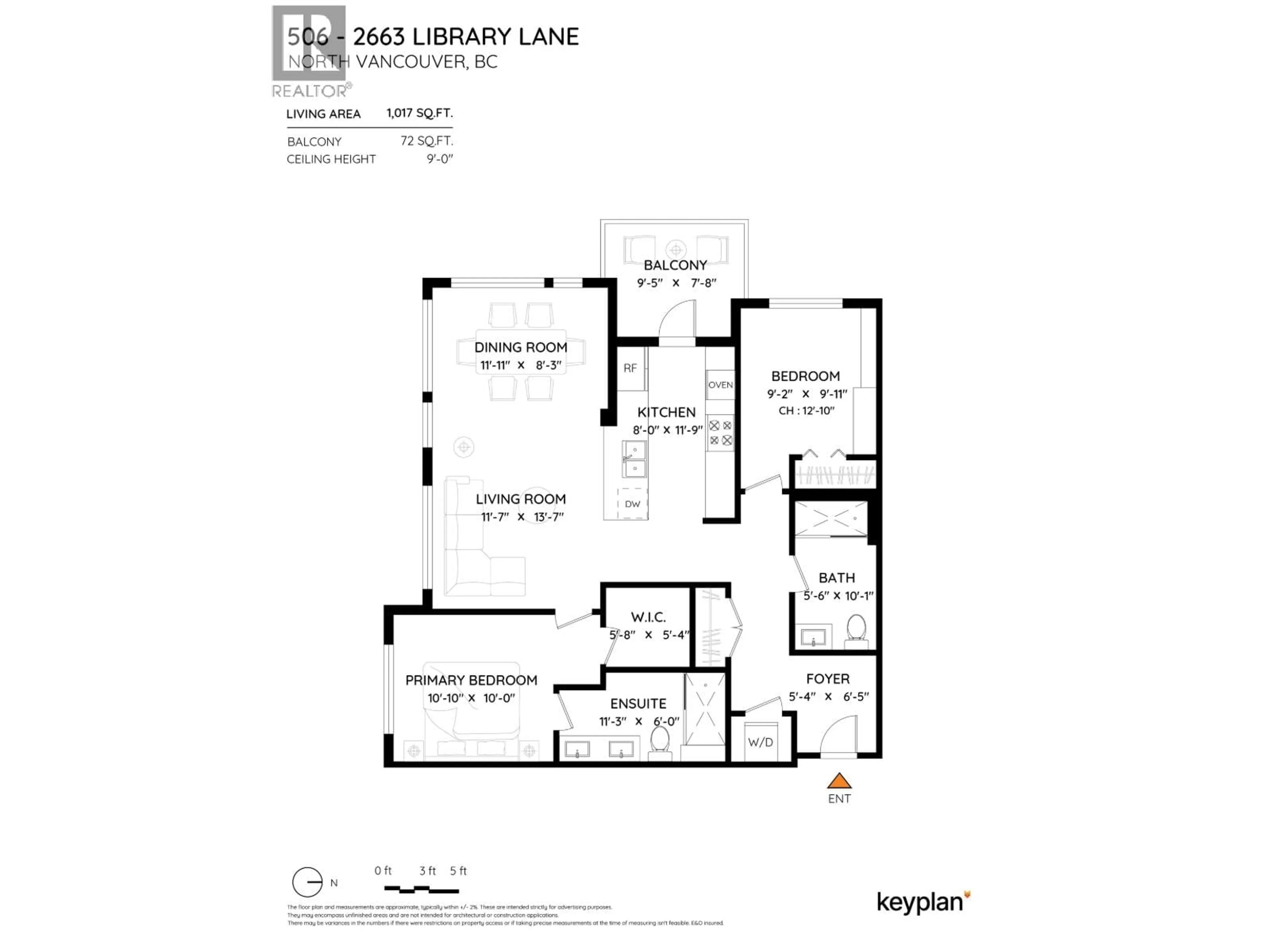 Floor plan for 506 - 2663 LIBRARY LANE, North Vancouver British Columbia V7J0B9