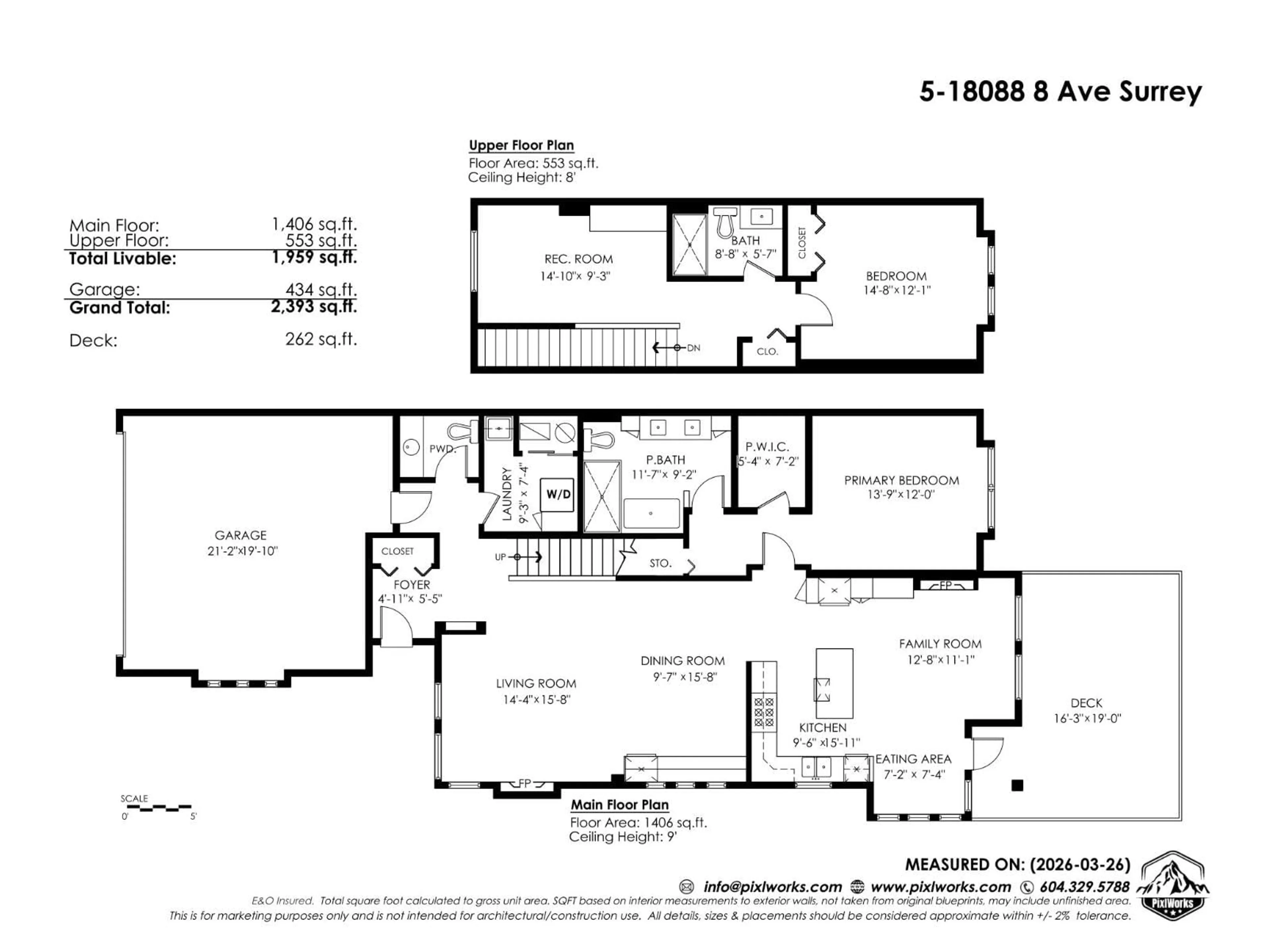 Floor plan for 5 - 18088 8 AVENUE, Surrey British Columbia V3Z9T6