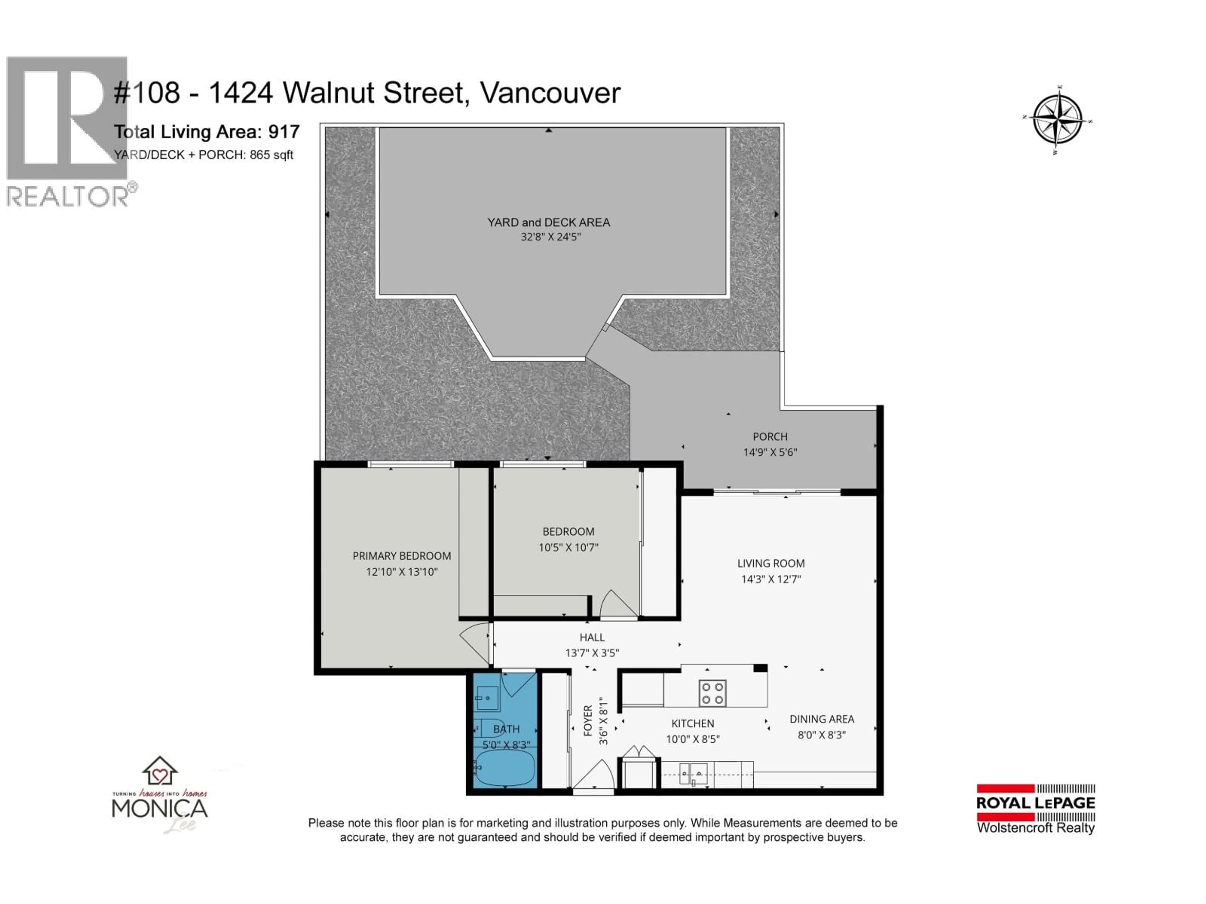 Floor plan for 108 - 1424 WALNUT STREET, Vancouver British Columbia V6J3R3