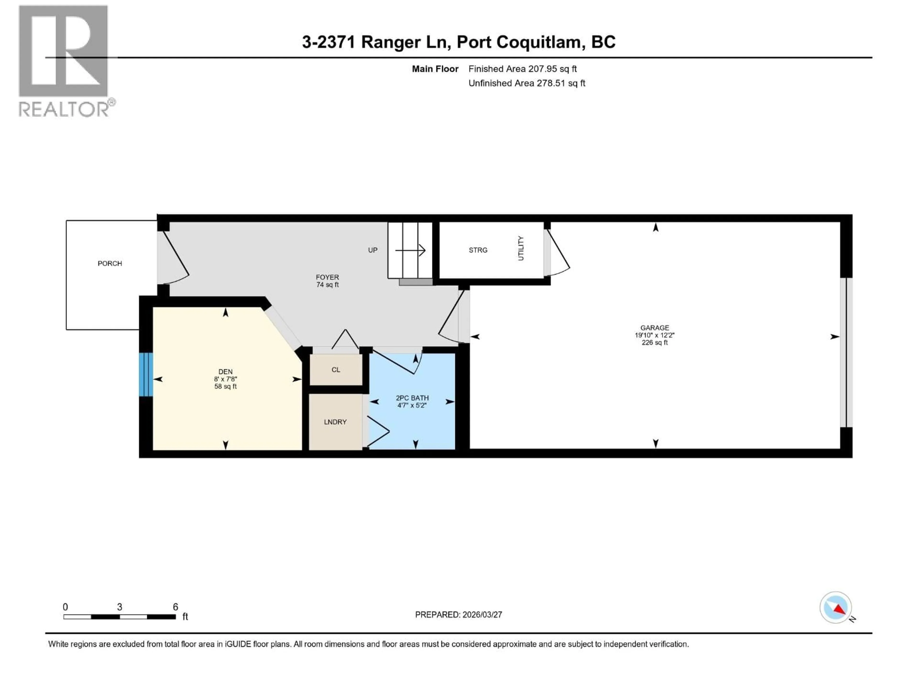 Floor plan for 3 - 2371 RANGER LANE, Port Coquitlam British Columbia V3B0N6