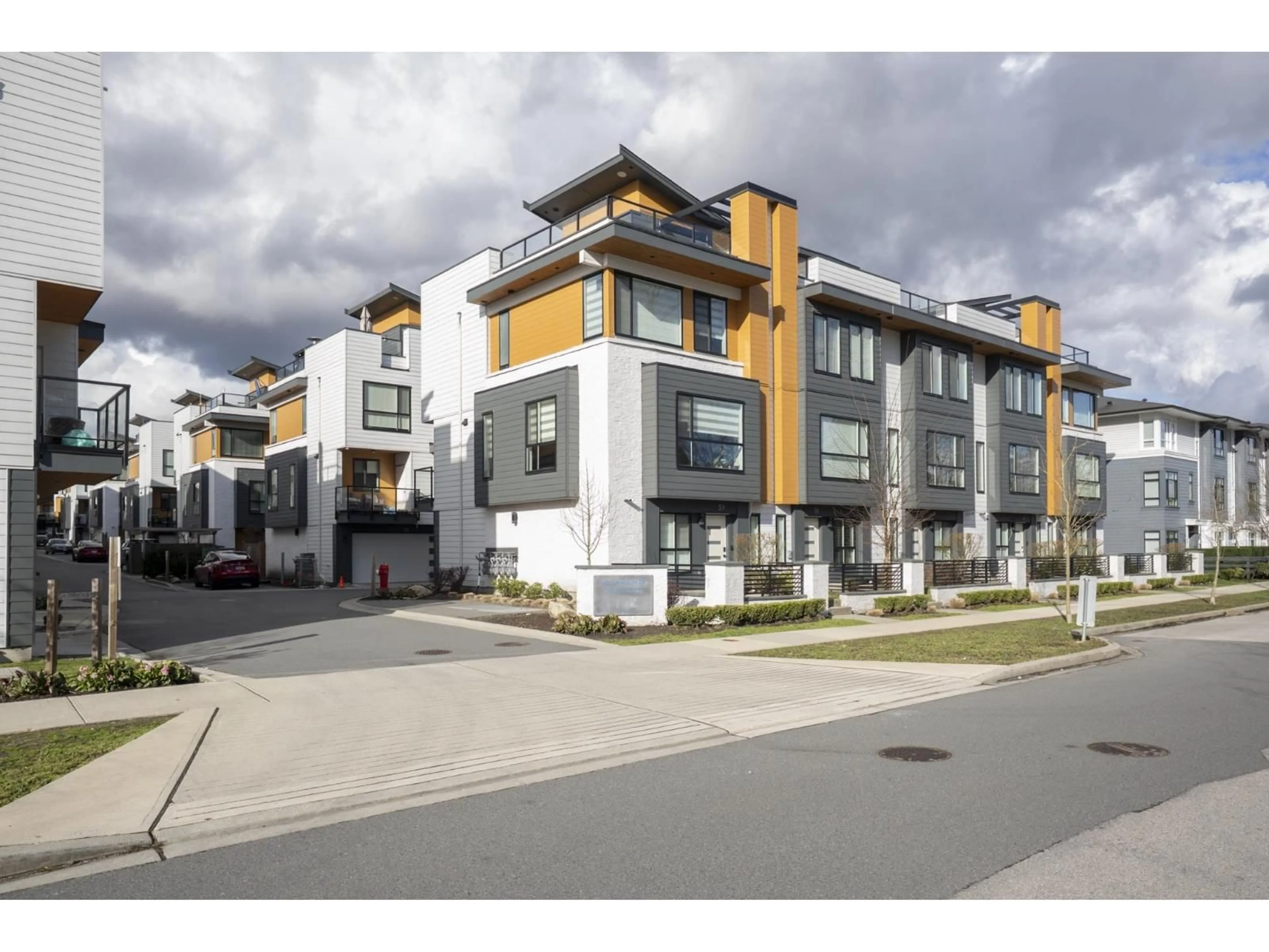 A pic from outside/outdoor area/front of a property/back of a property/a pic from drone, street for 51 - 16511 WATSON DRIVE, Surrey British Columbia V4N6T7