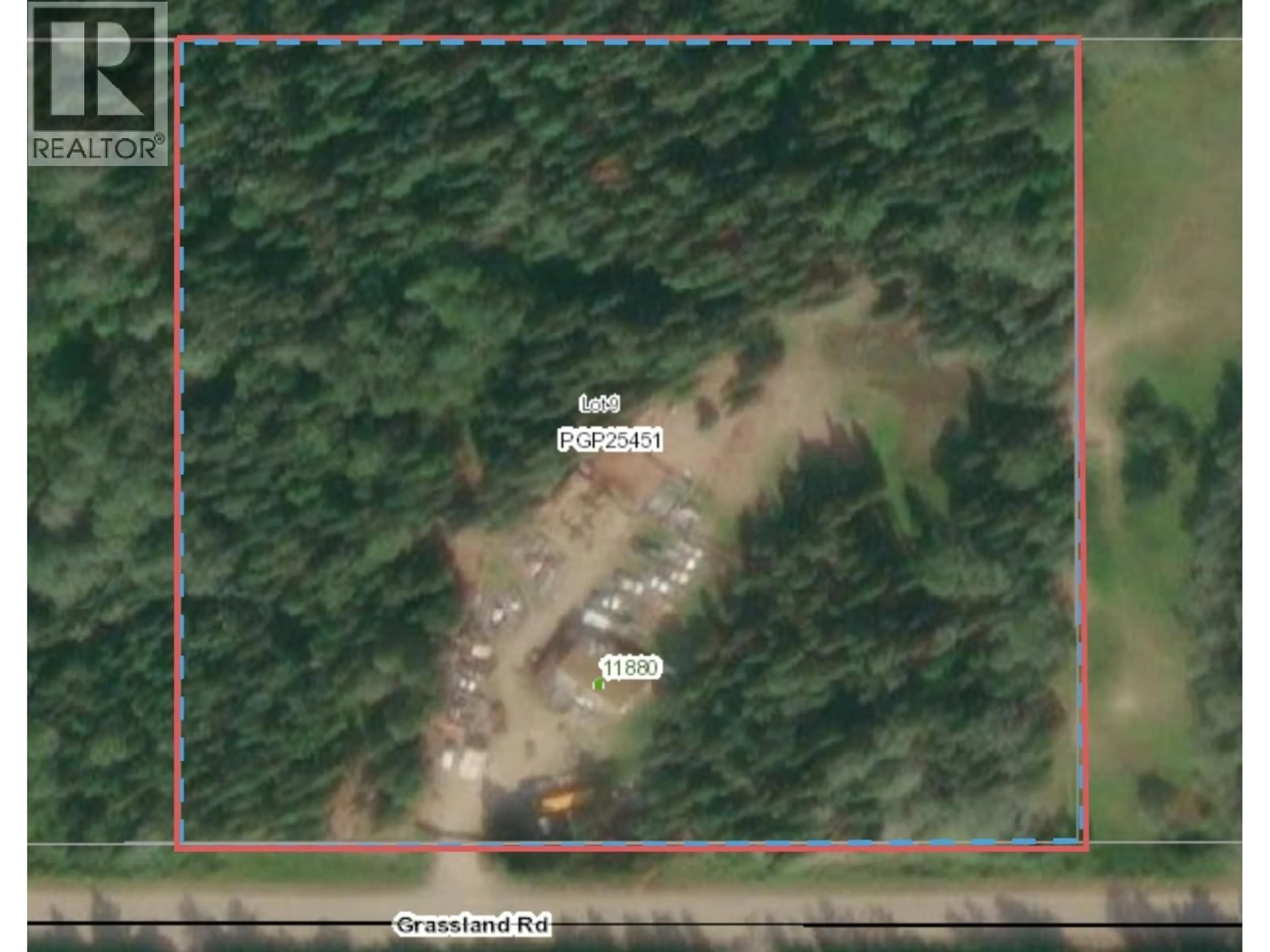 A pic from outside/outdoor area/front of a property/back of a property/a pic from drone, forest/trees view for 11880 GRASSLAND ROAD, Prince George British Columbia V2K5E8