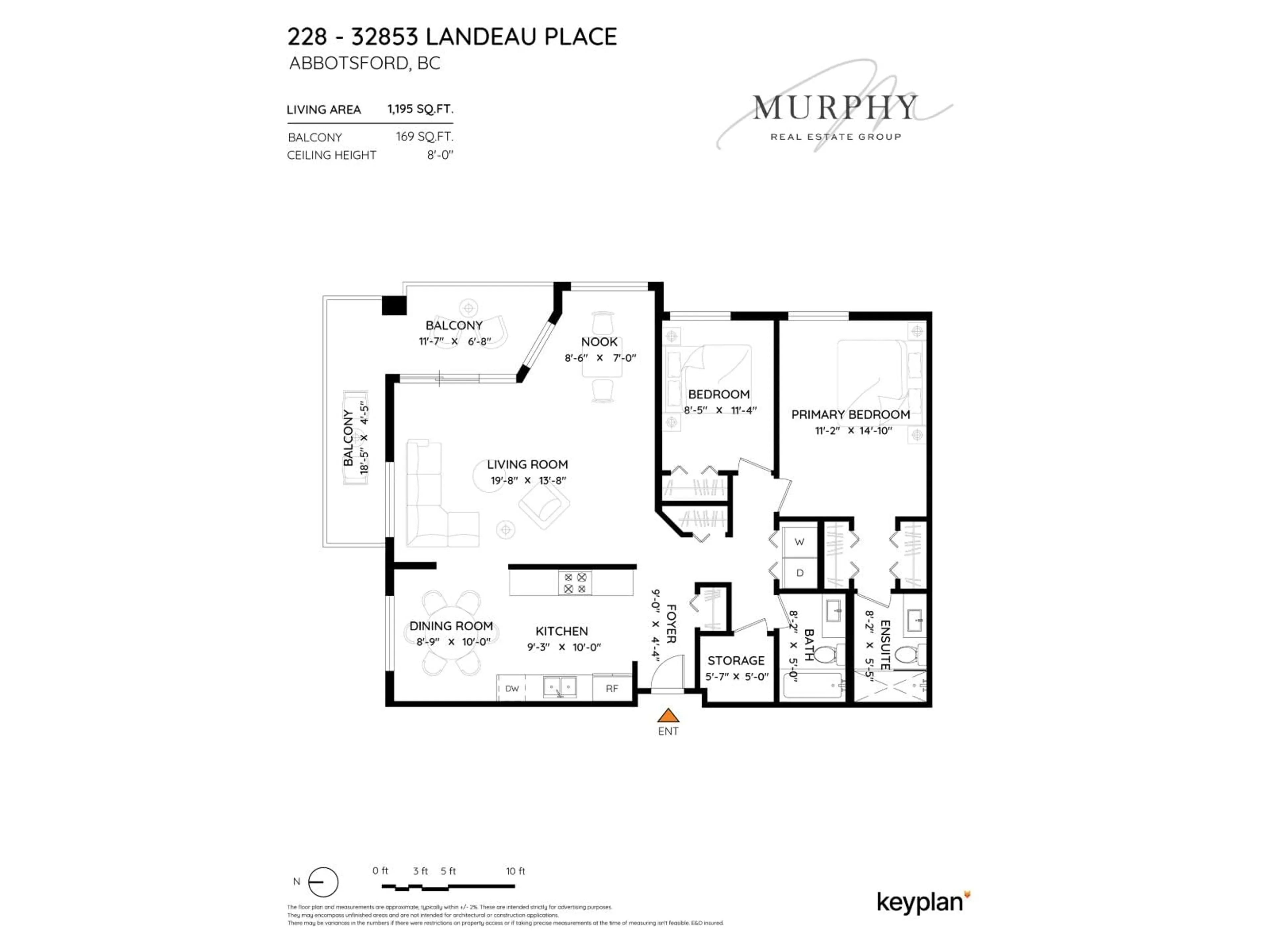 Floor plan for 228 - 32853 LANDEAU PLACE, Abbotsford British Columbia V2S6S6