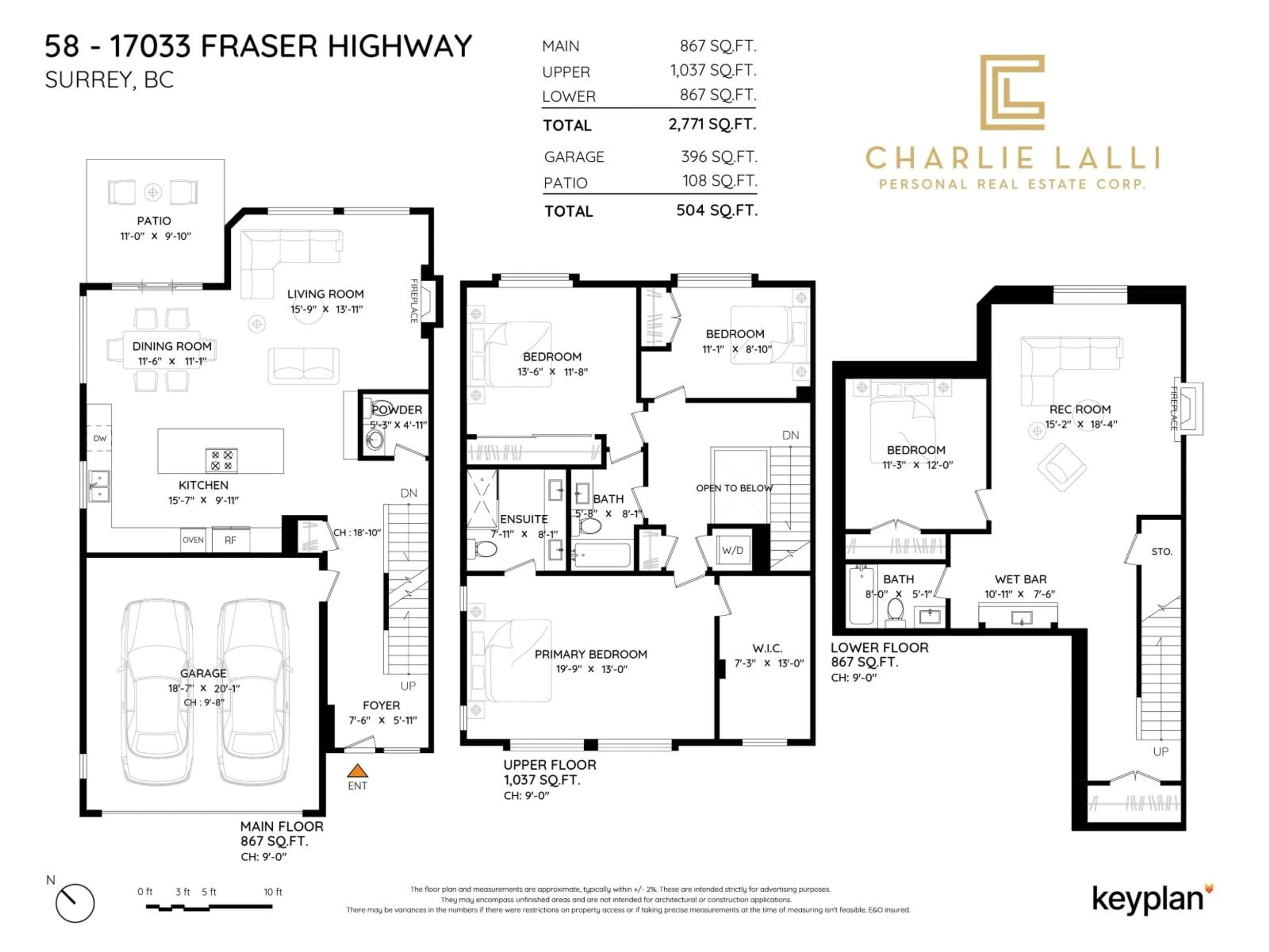 Floor plan for 58 - 17033 FRASER HIGHWAY, Surrey British Columbia V4N6V2