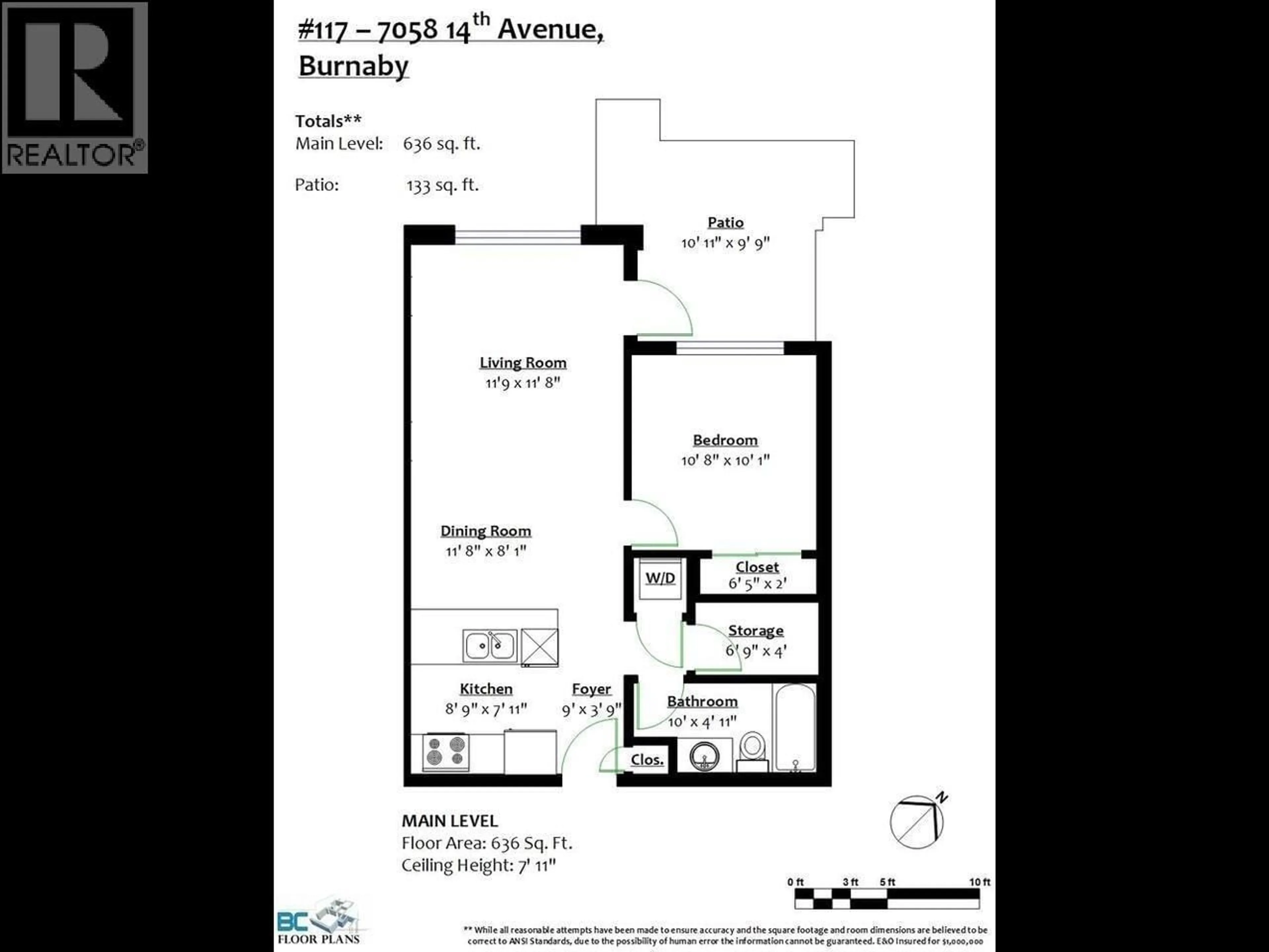 Floor plan for 117 - 7058 14TH AVENUE, Burnaby British Columbia V3N0E6