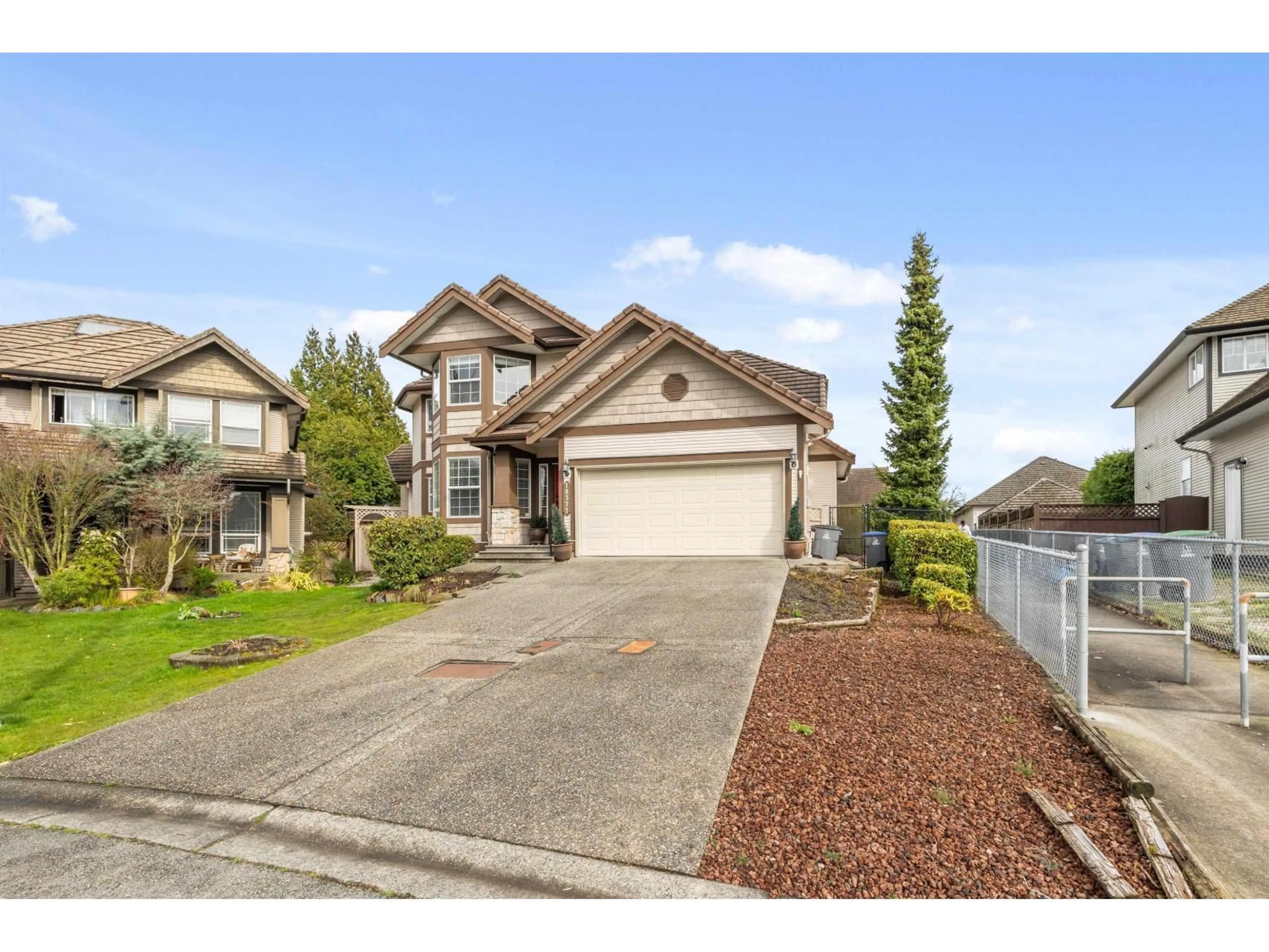 A pic from outside/outdoor area/front of a property/back of a property/a pic from drone, street for 18377 66TH AVENUE, Surrey British Columbia V3S9A1