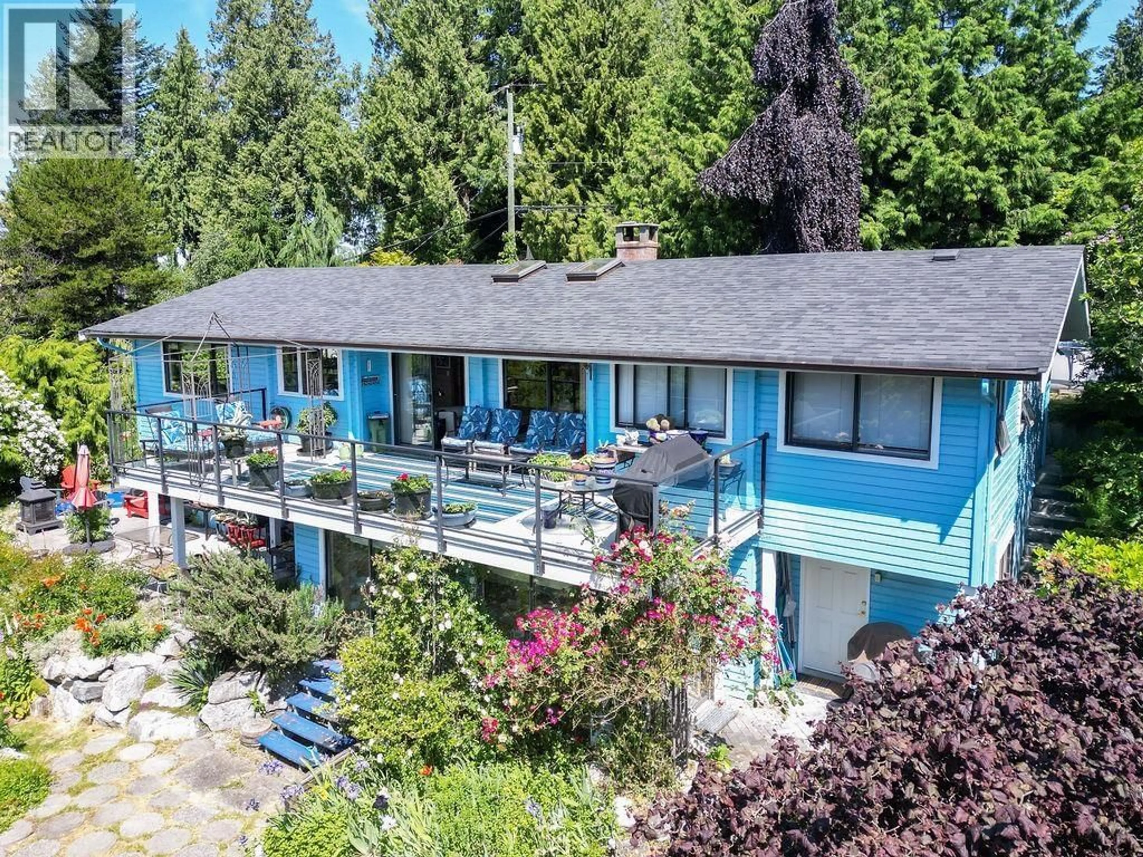 A pic from outside/outdoor area/front of a property/back of a property/a pic from drone, water/lake/river/ocean view for 1419 CHASTER ROAD, Gibsons British Columbia V0N1V5