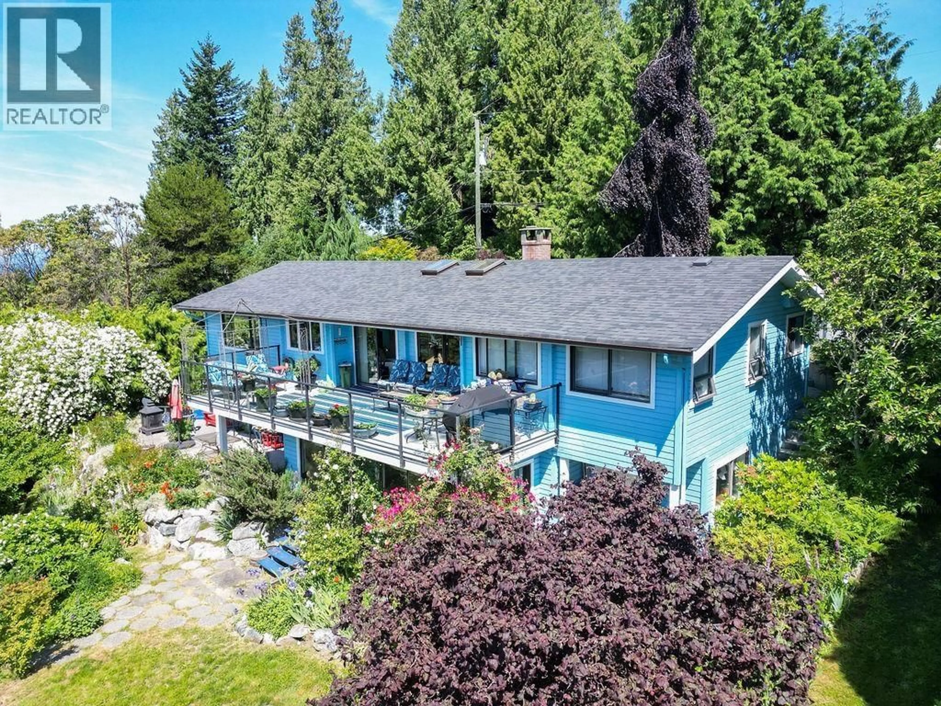 A pic from outside/outdoor area/front of a property/back of a property/a pic from drone, water/lake/river/ocean view for 1419 CHASTER ROAD, Gibsons British Columbia V0N1V5