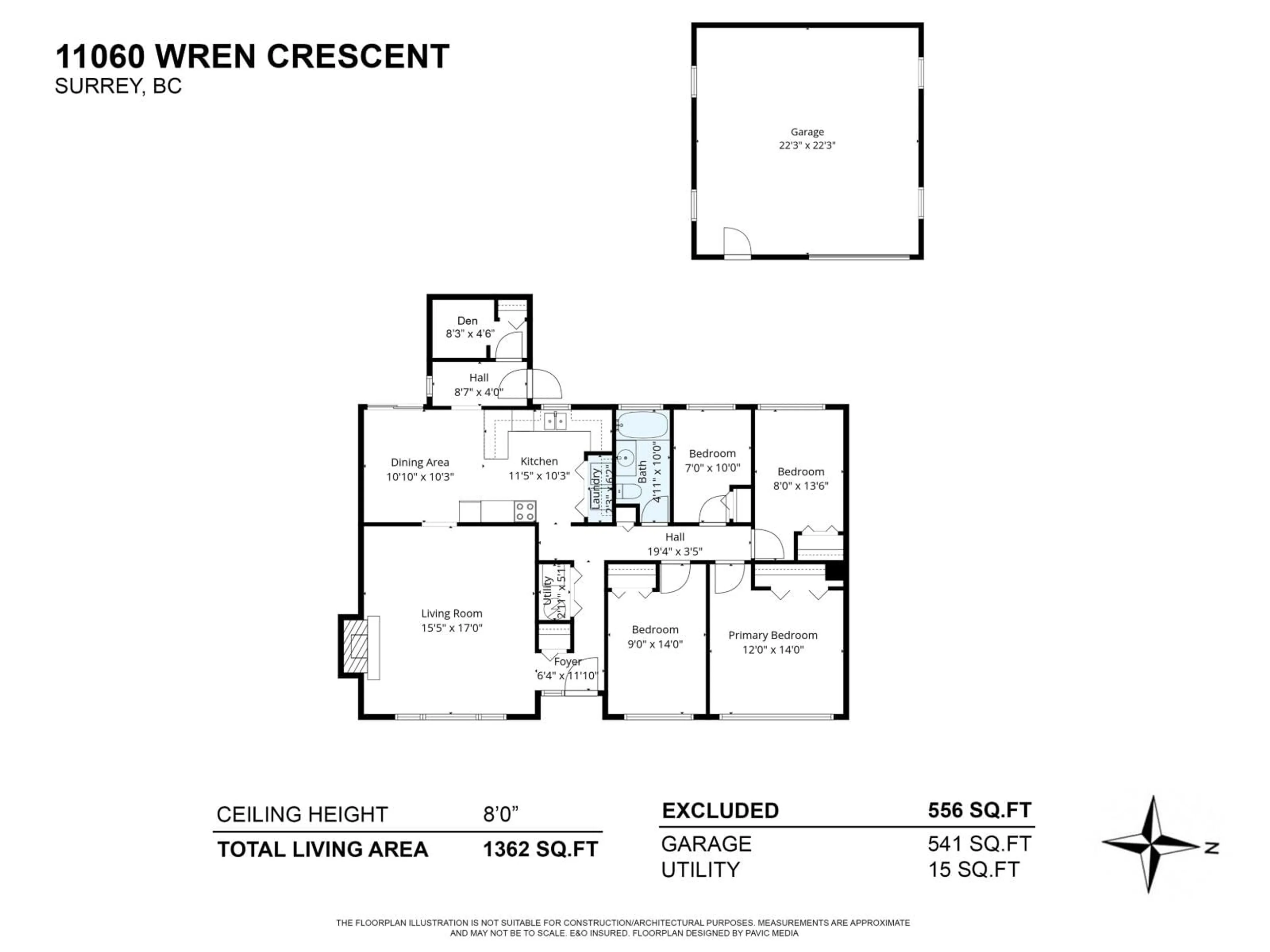 Floor plan for 11060 WREN CRESCENT, Surrey British Columbia V3R5A2