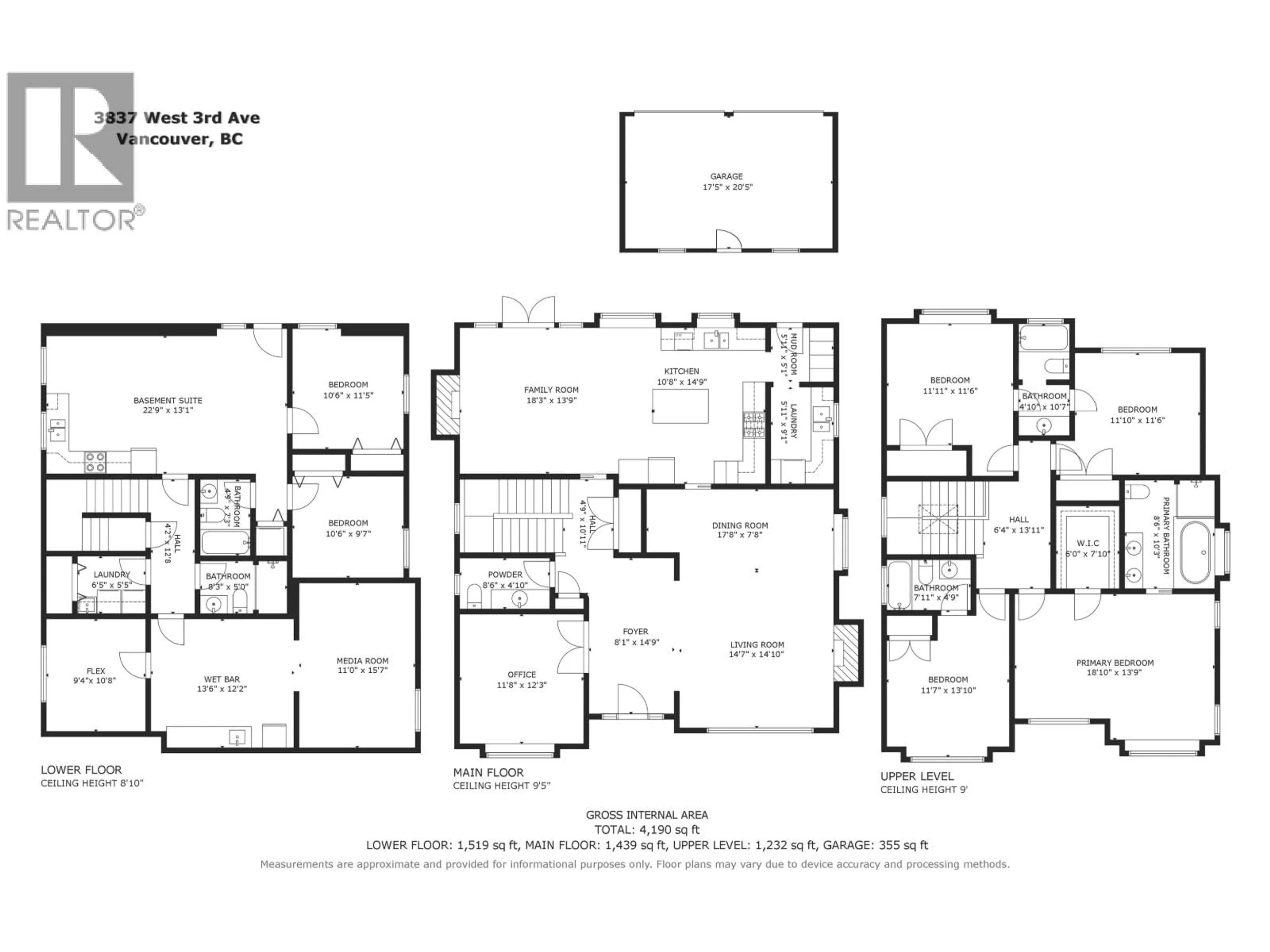 Floor plan for 3837 3RD AVENUE, Vancouver British Columbia V6R1M5