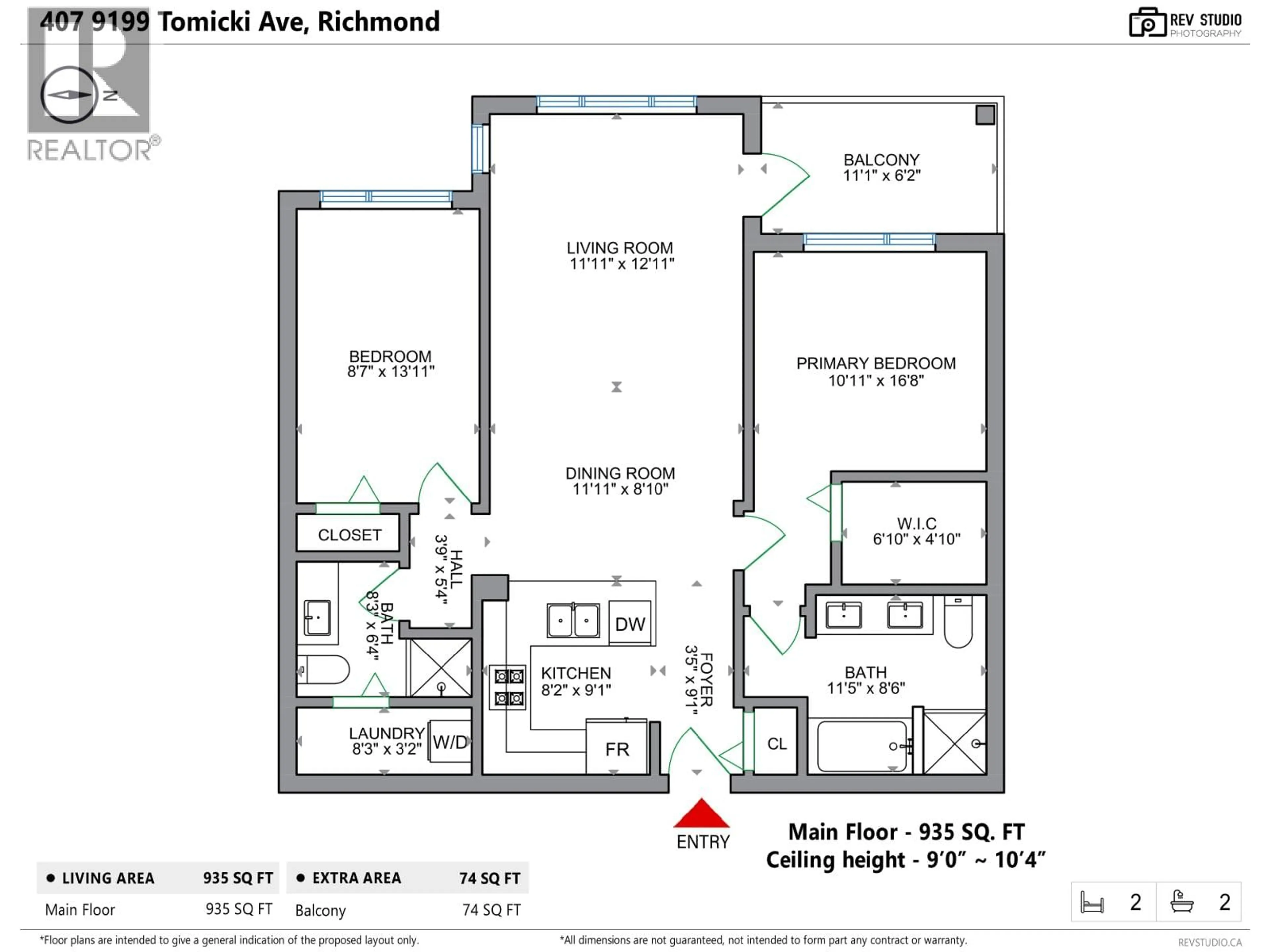 Floor plan for 407 - 9199 TOMICKI AVENUE, Richmond British Columbia V6X0C4