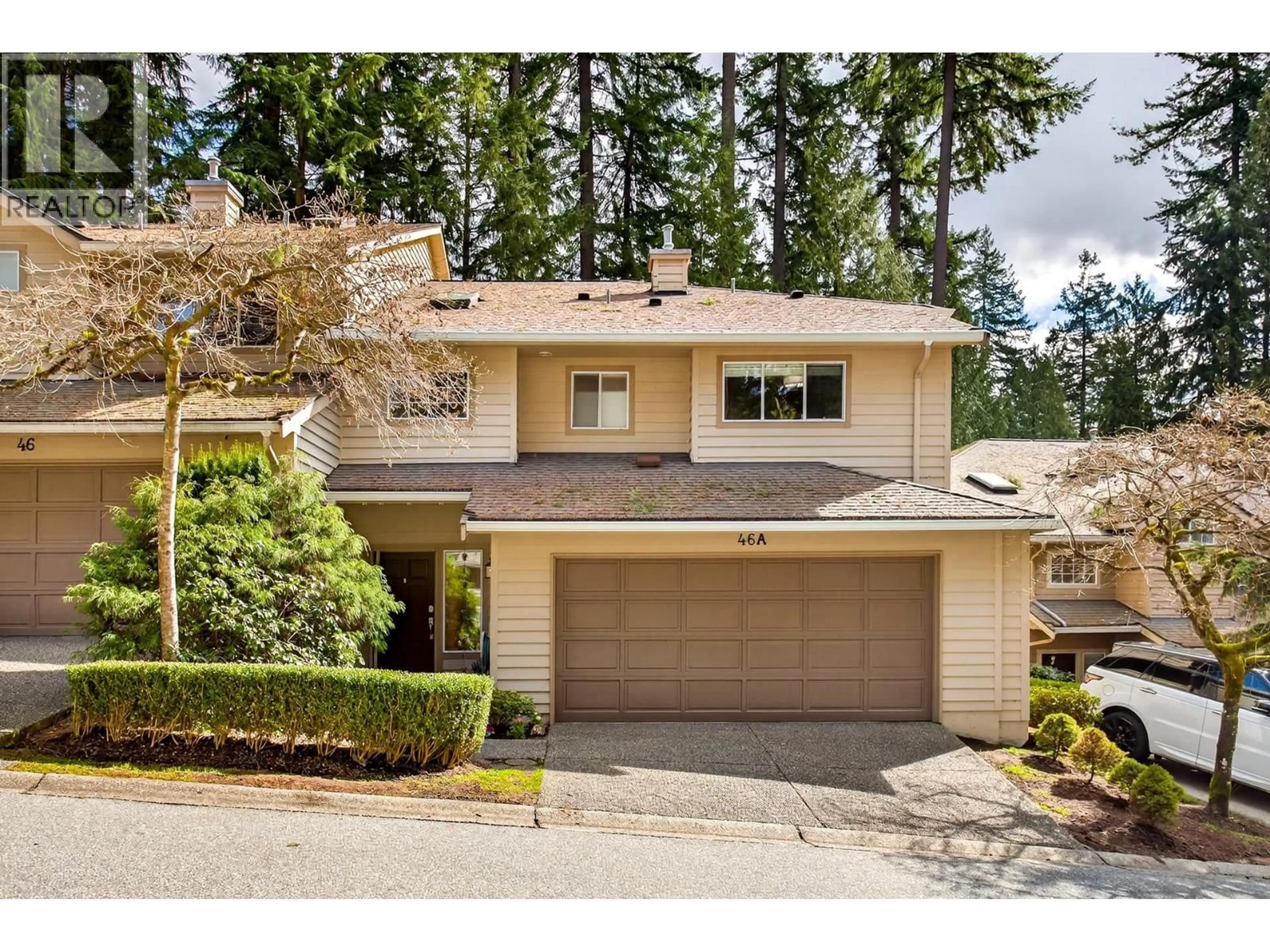 Home with vinyl exterior material, street for 46A DEERWOOD PLACE, Port Moody British Columbia V3H4X7