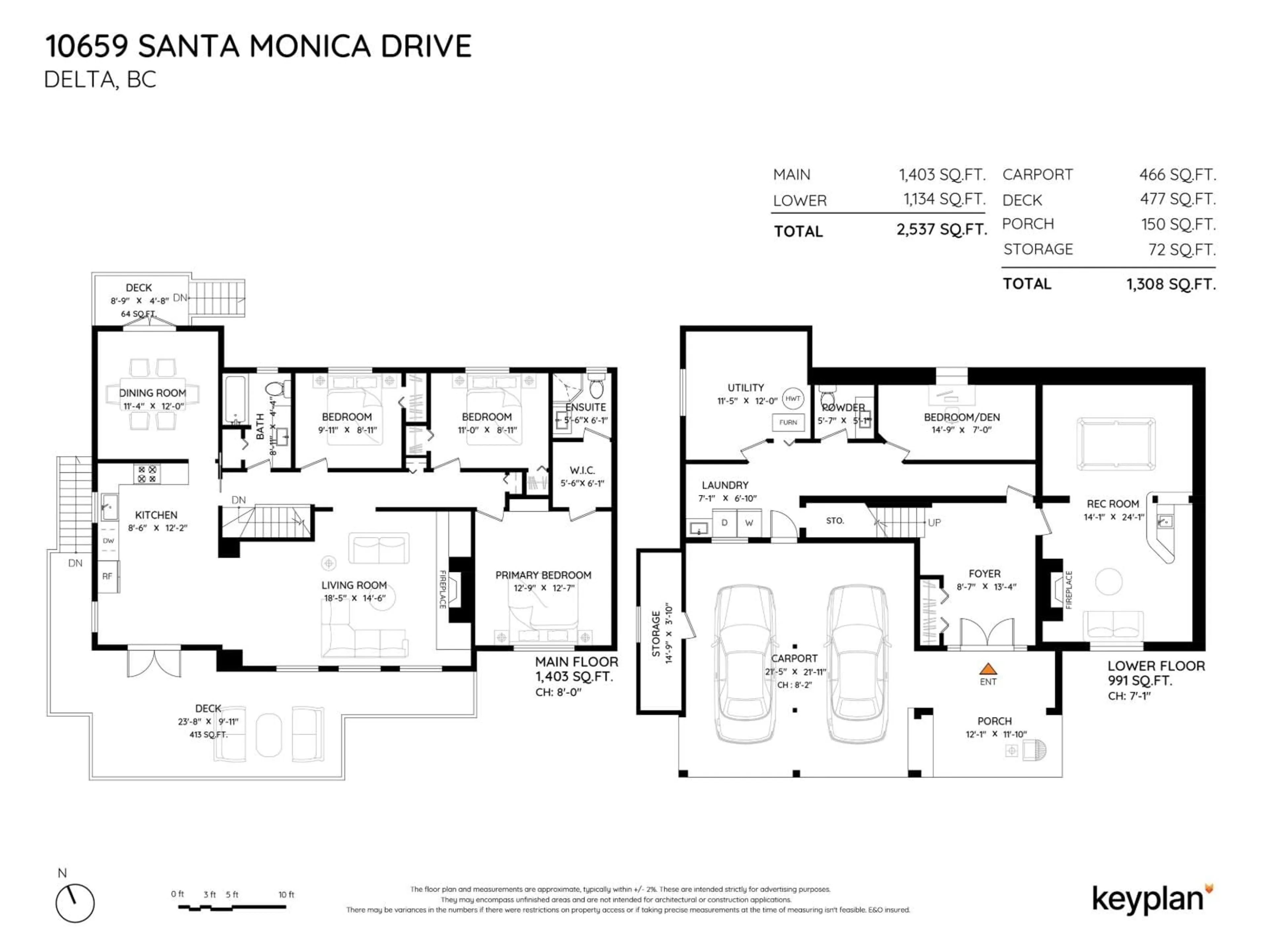 Floor plan for 10659 SANTA MONICA DRIVE, Delta British Columbia V4C1P9
