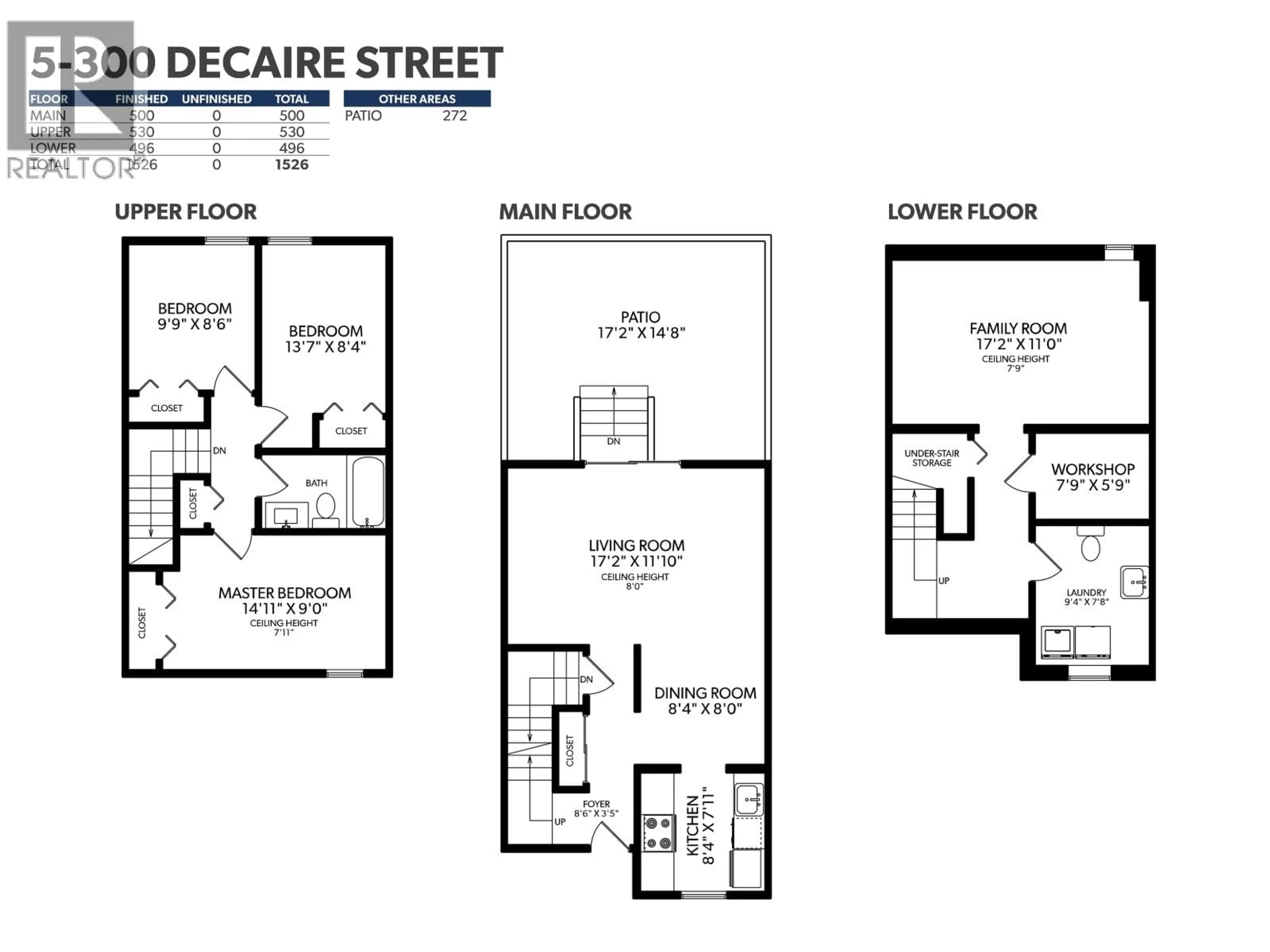 Floor plan for 5 - 300 DECAIRE STREET, Coquitlam British Columbia V3K5P2
