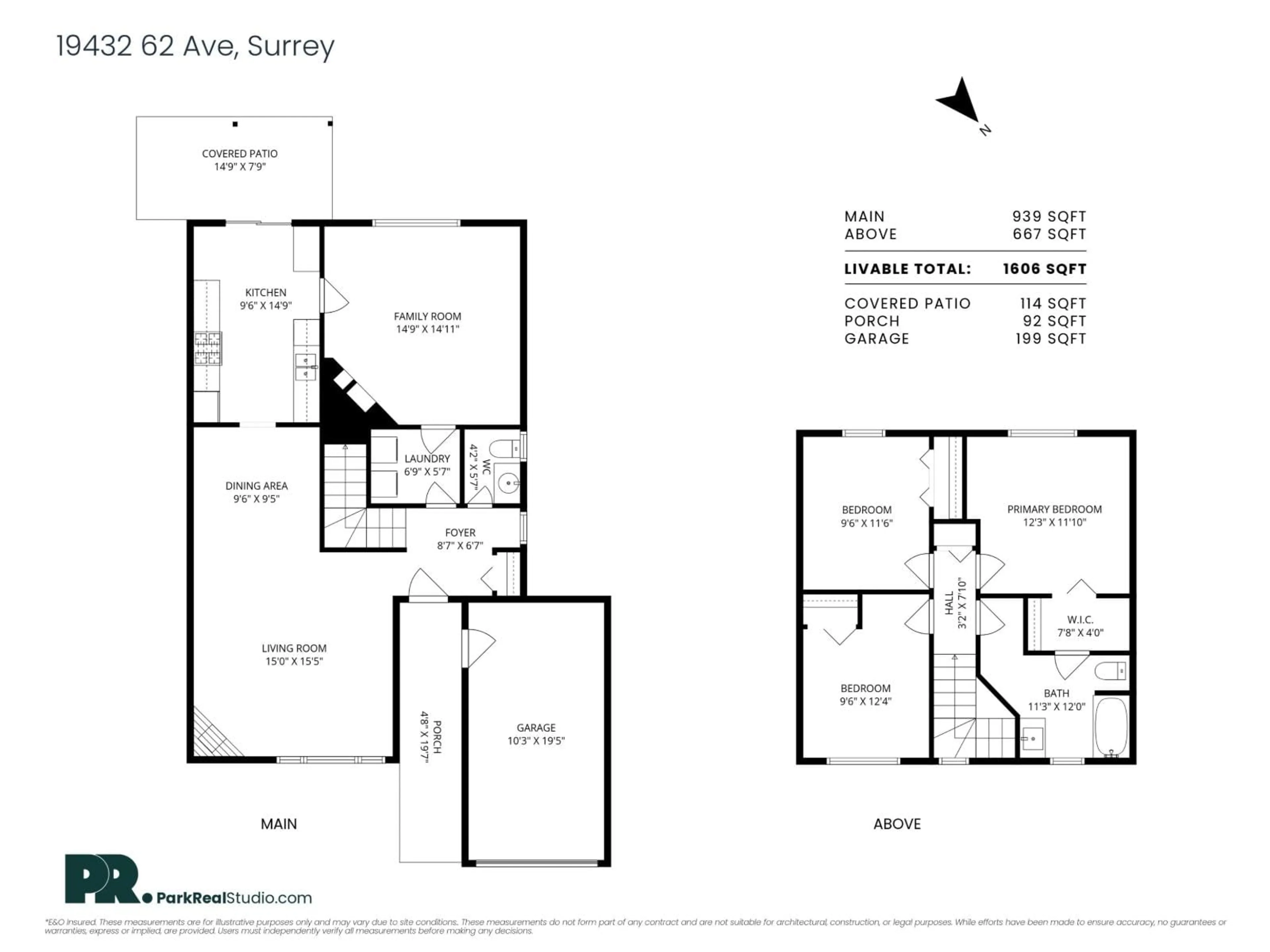 Floor plan for 19432 62 AVENUE, Surrey British Columbia V3S7L4