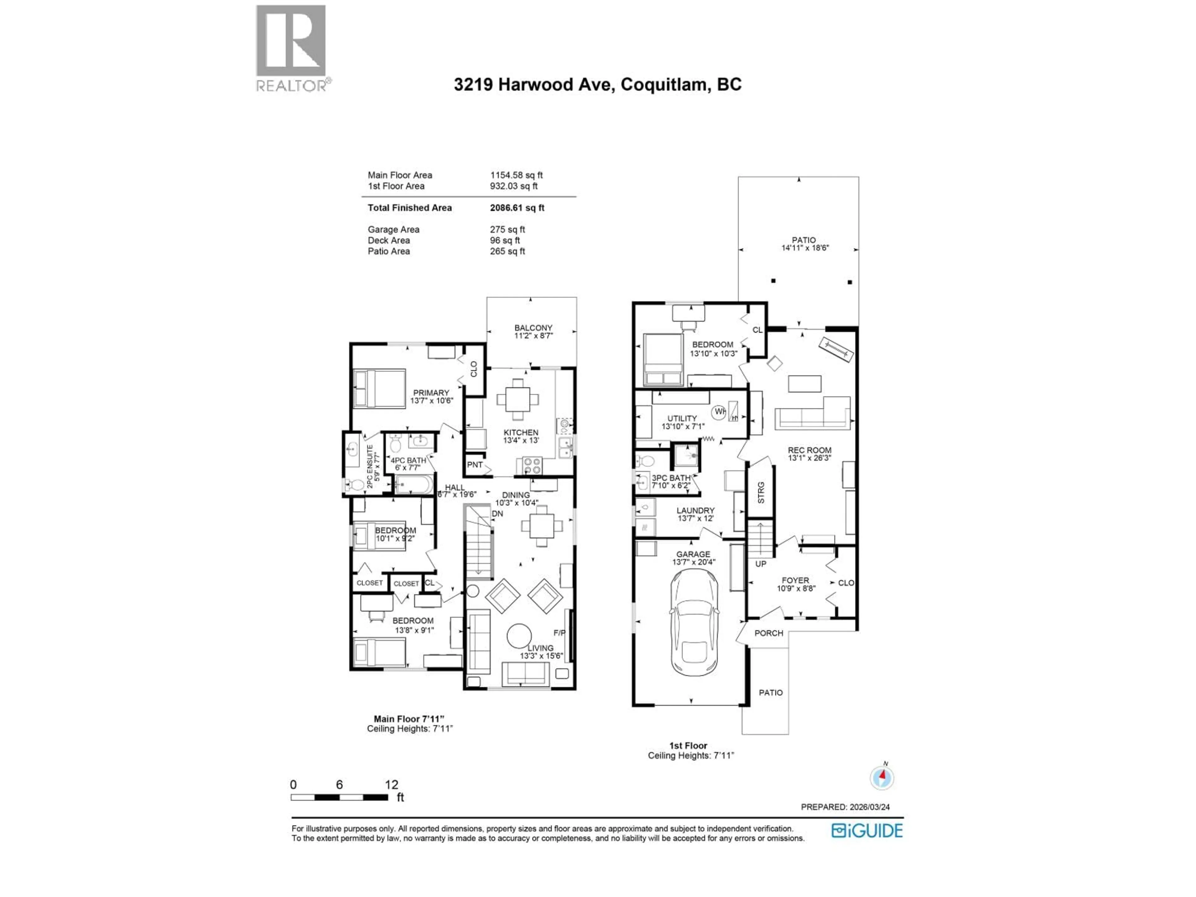 Floor plan for 3219 HARWOOD AVENUE, Coquitlam British Columbia V3E1T7