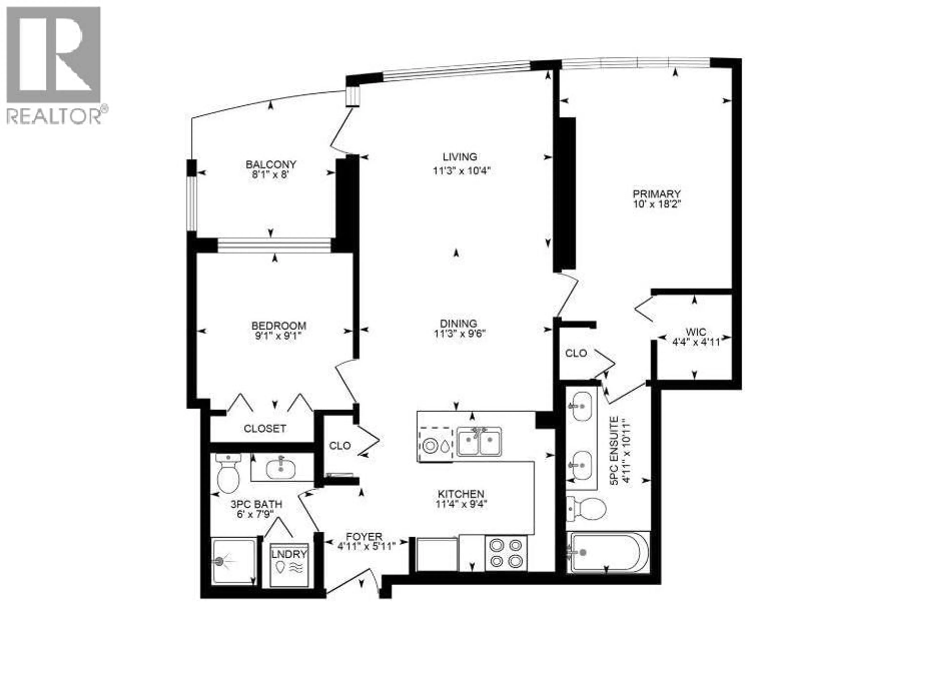 Floor plan for 3703 - 4880 BENNETT STREET, Burnaby British Columbia V5H0C1