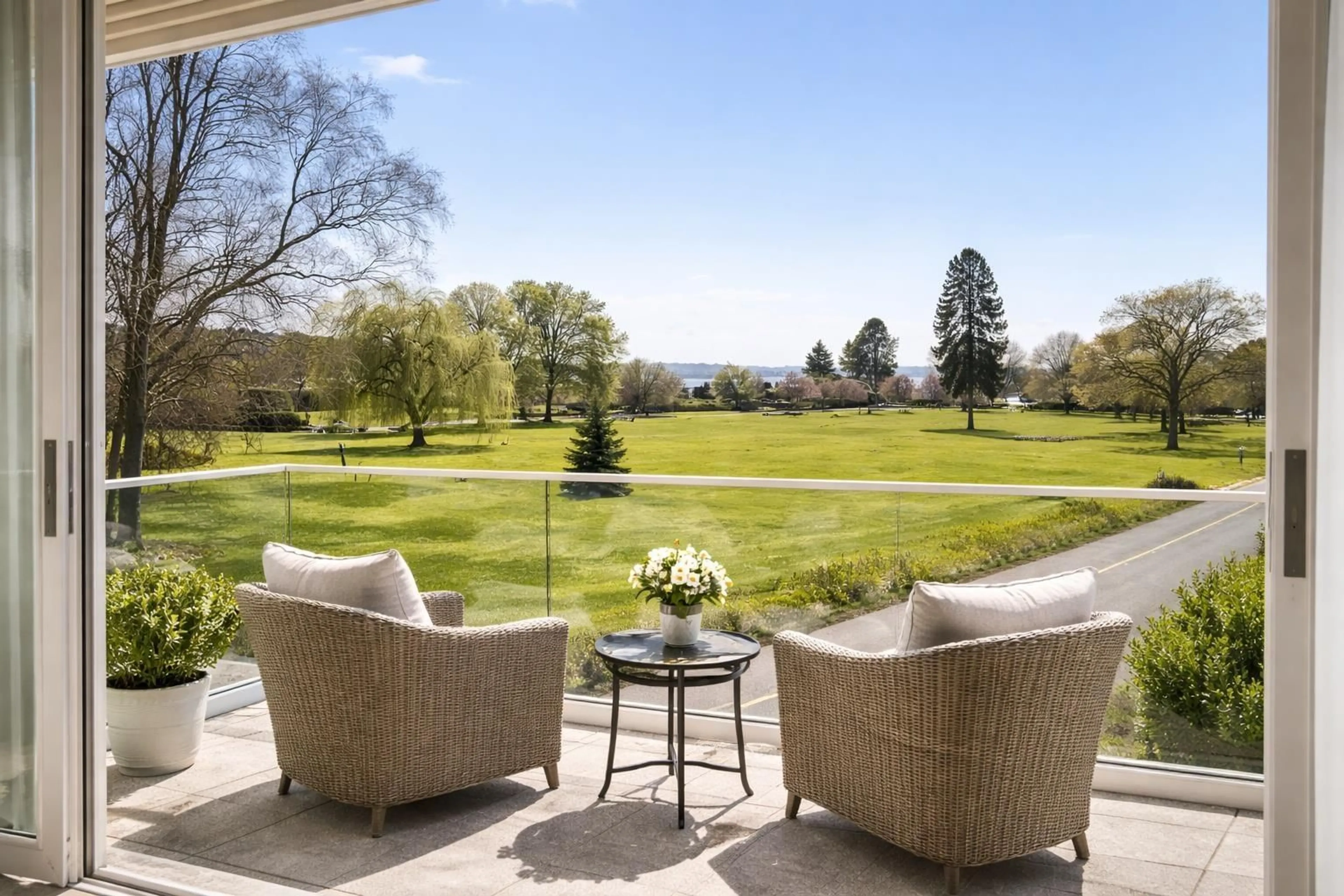 Patio, water/lake/river/ocean view for 101 - 17059 0 AVENUE, Surrey British Columbia V3Z9N9