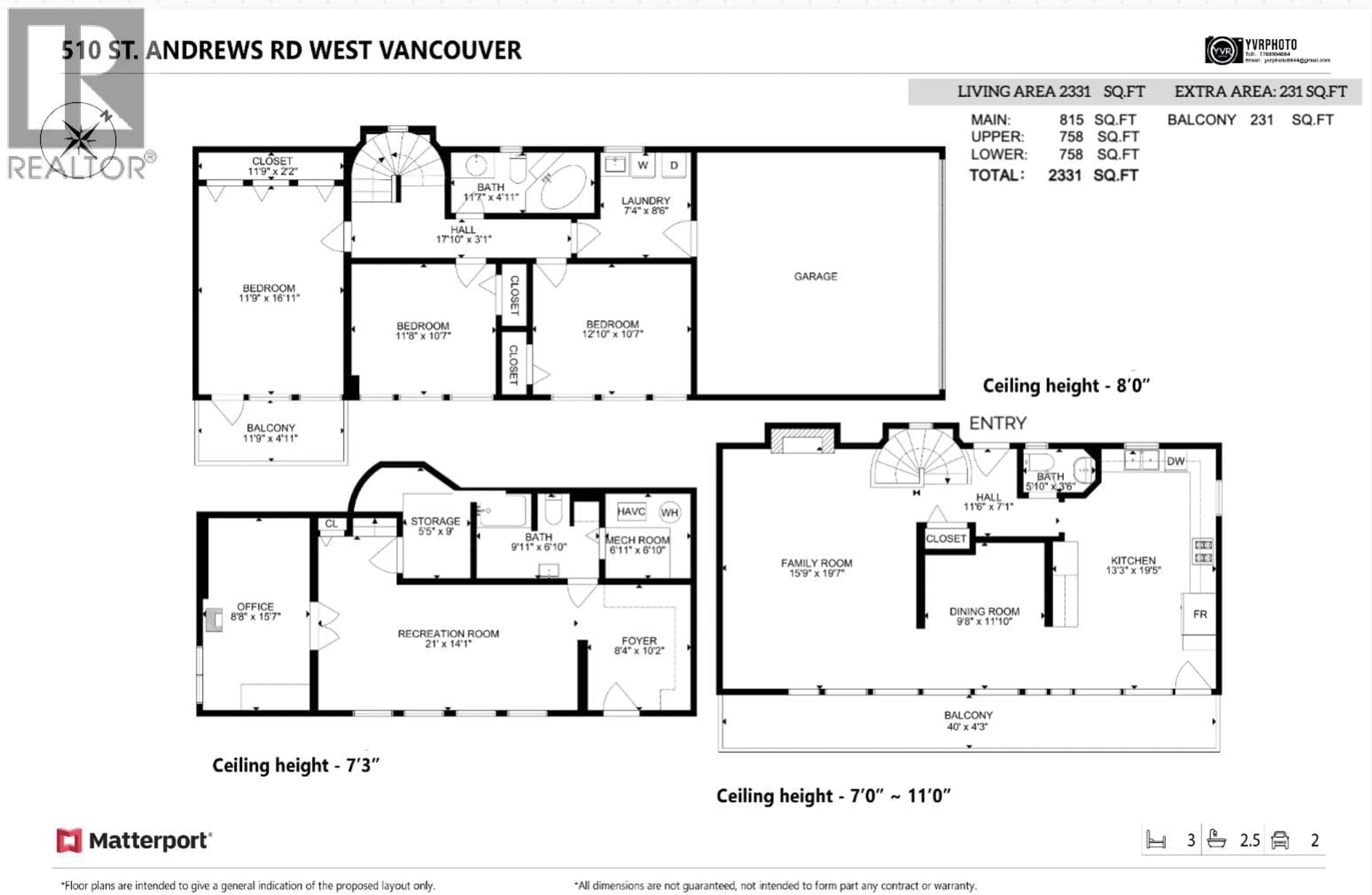 Floor plan for 510 ST. ANDREWS ROAD, West Vancouver British Columbia V7S1V2