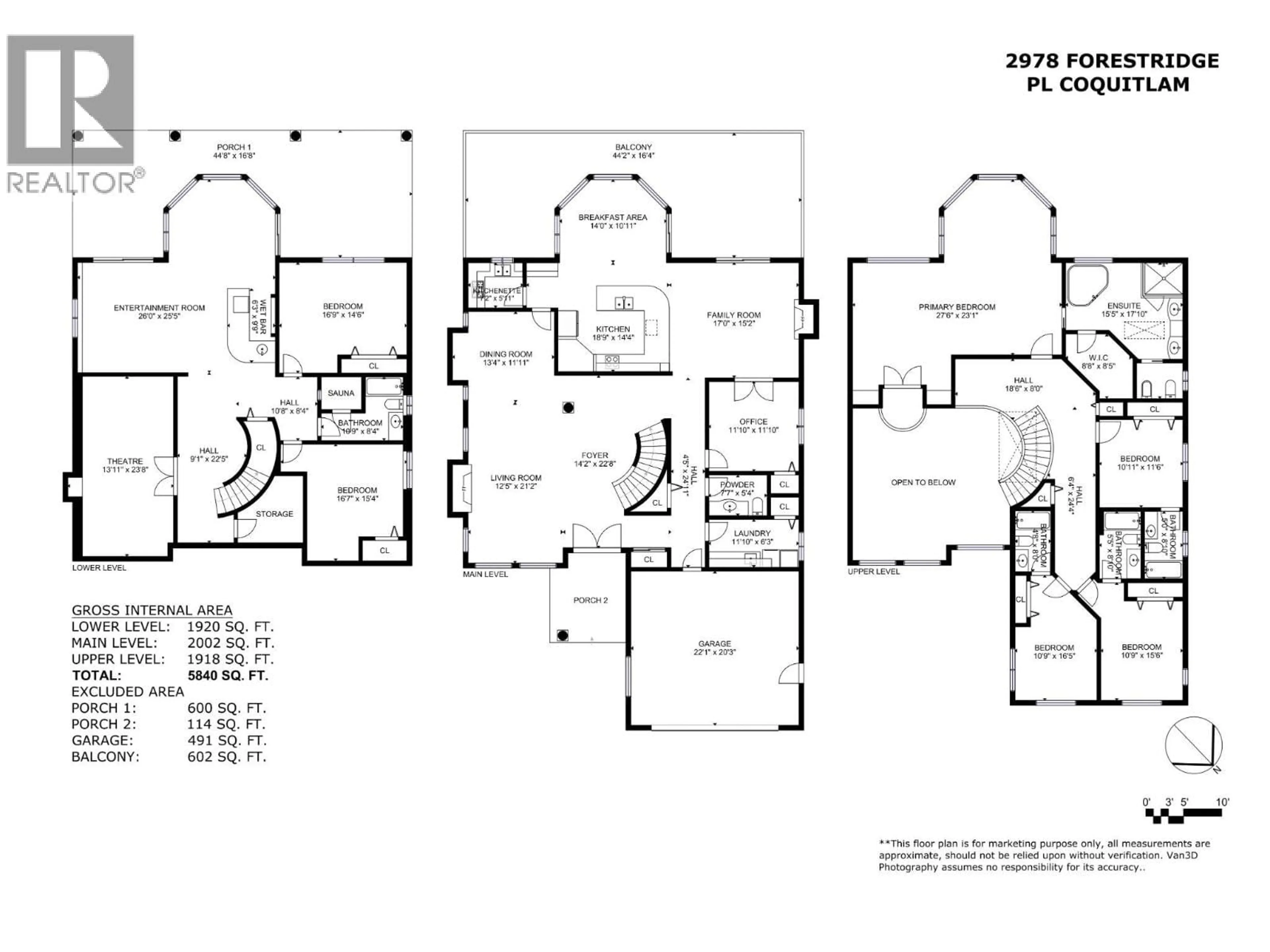 Floor plan for 2978 FORESTRIDGE PLACE, Coquitlam British Columbia V3E3M6