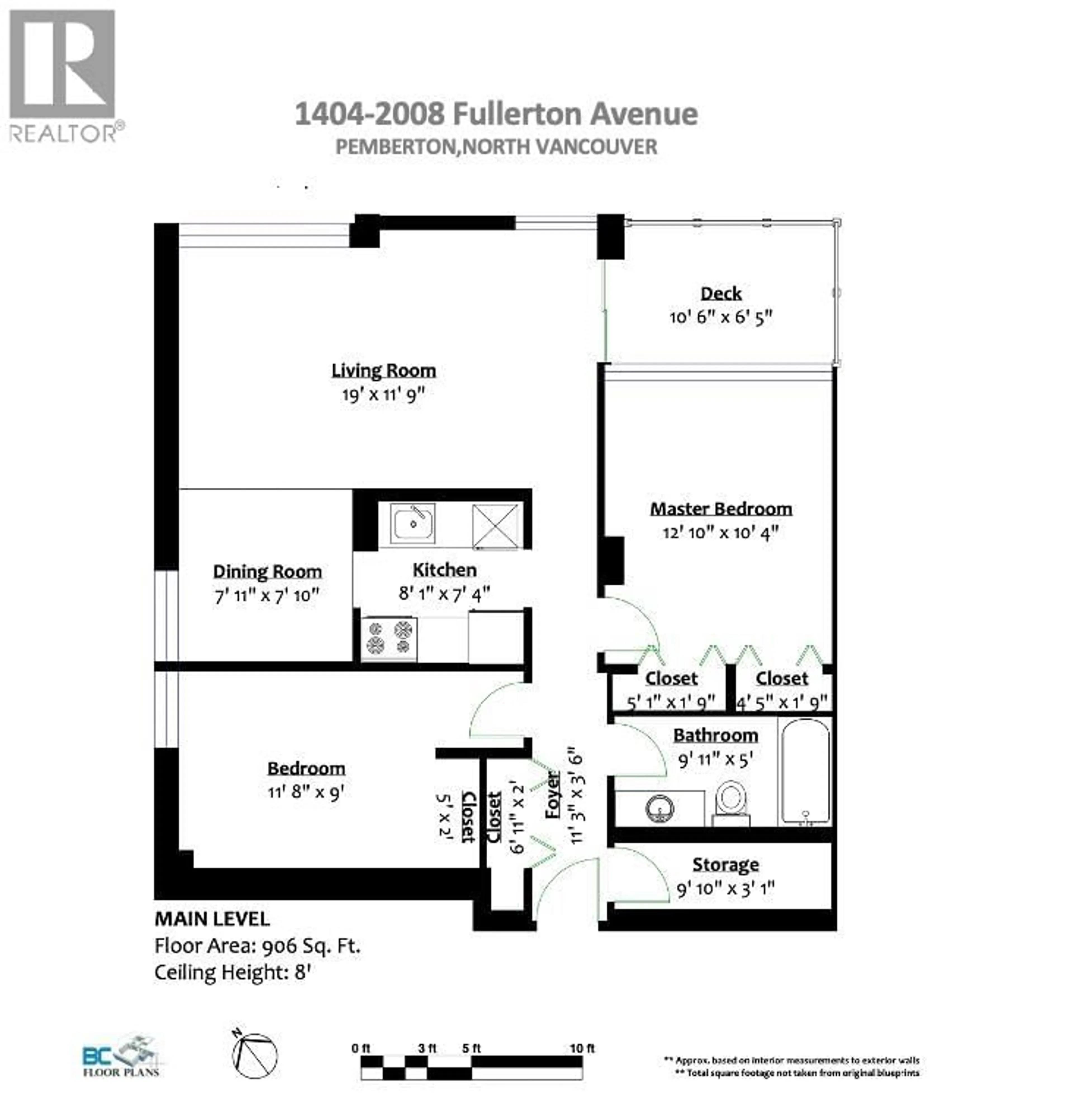 Floor plan for 1404 - 2008 FULLERTON AVENUE, North Vancouver British Columbia V7P3G7