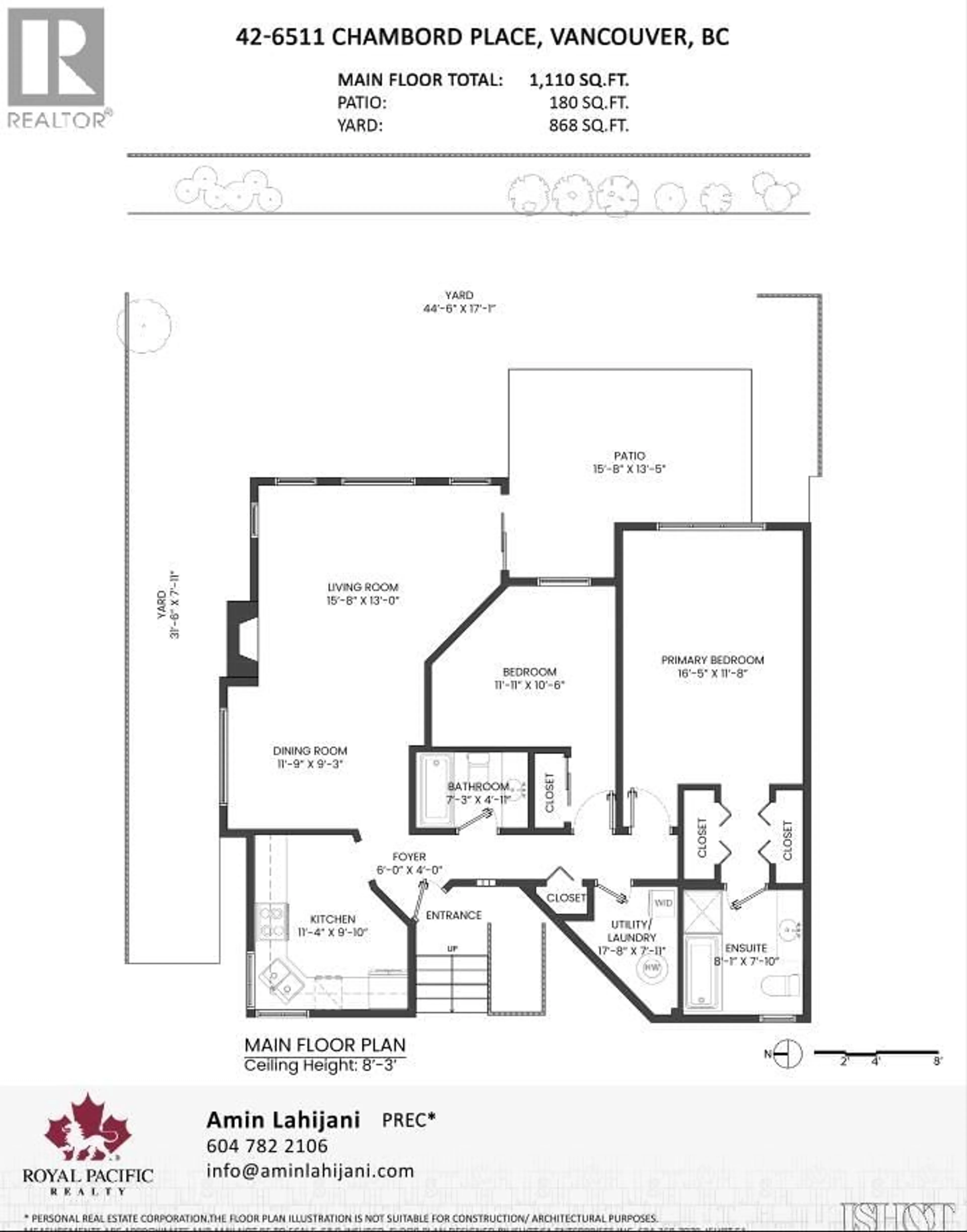 Floor plan for 42 - 6511 CHAMBORD PLACE, Vancouver British Columbia V5S4P2