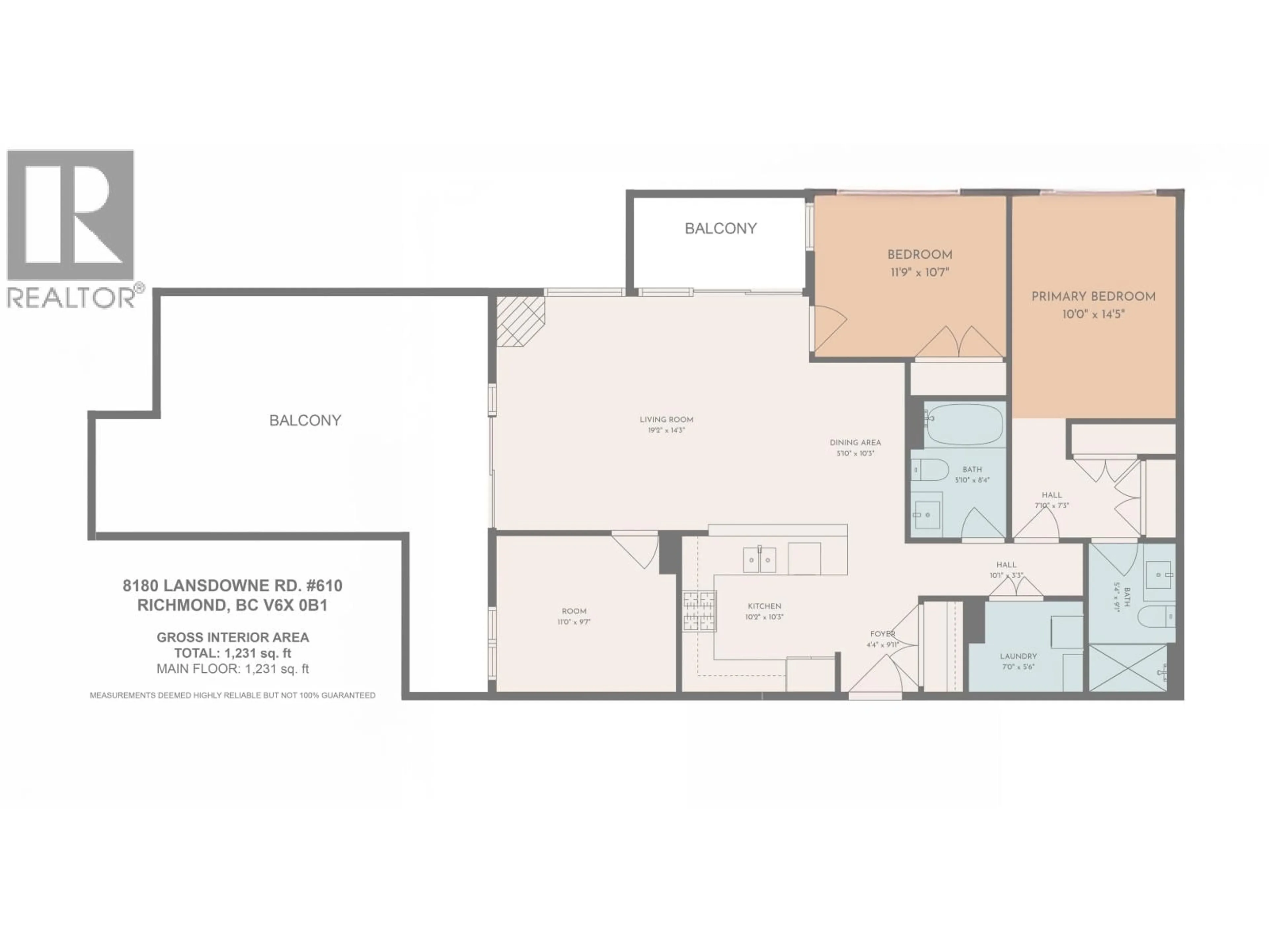 Floor plan for 610 - 8180 LANSDOWNE ROAD, Richmond British Columbia V6X0B1