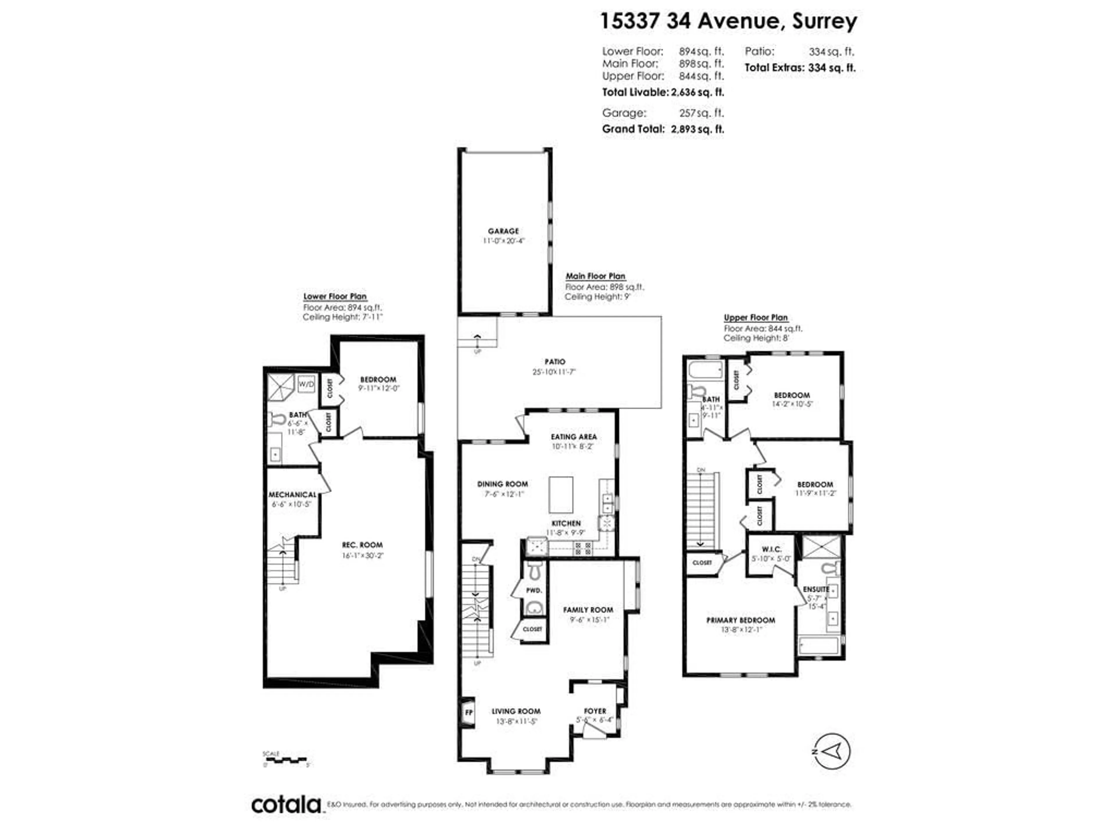 Floor plan for 15337 34 AVENUE, Surrey British Columbia V3Z2X2