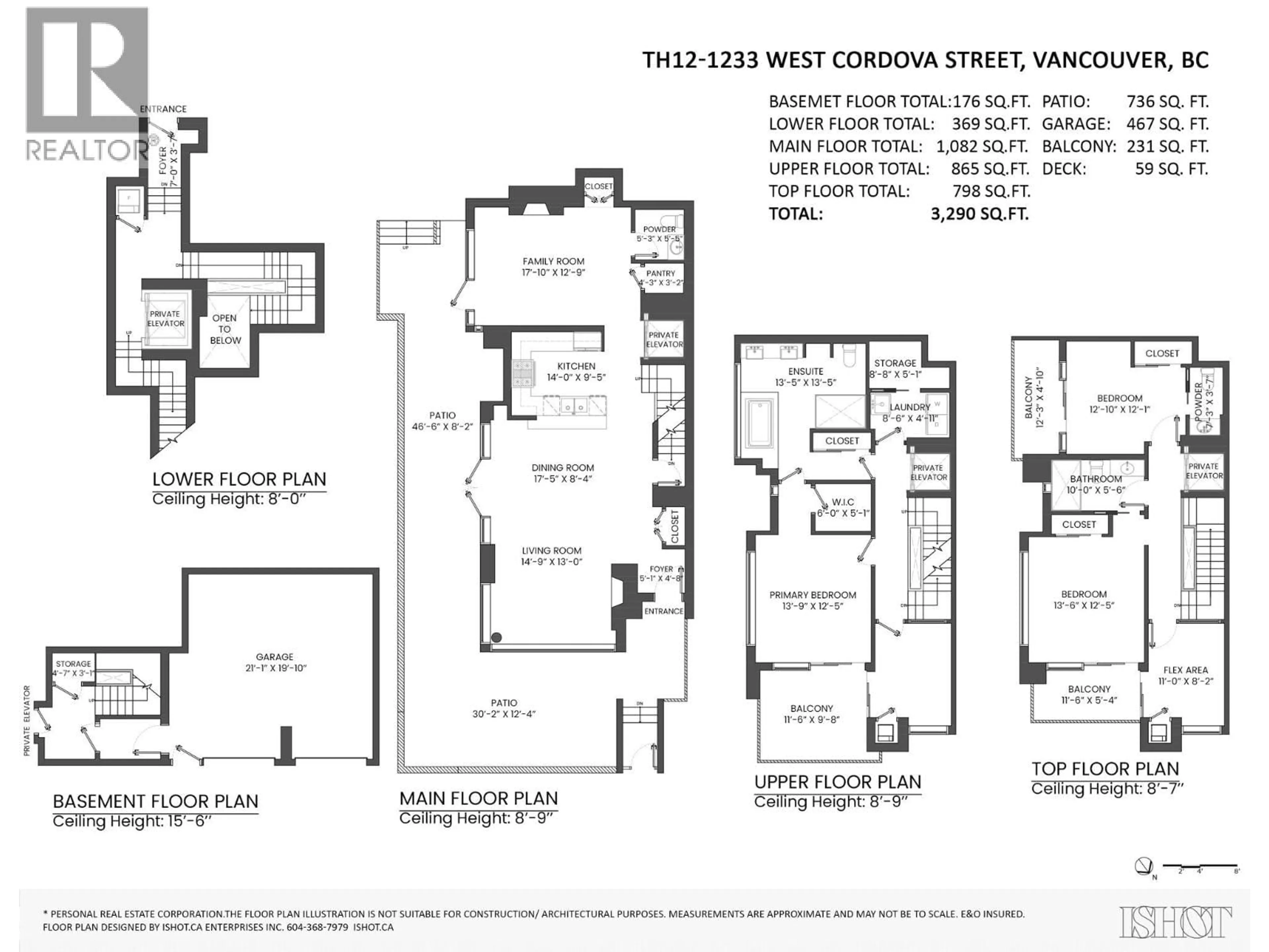 Floor plan for TH12 - 1233 CORDOVA STREET, Vancouver British Columbia V6C3R1