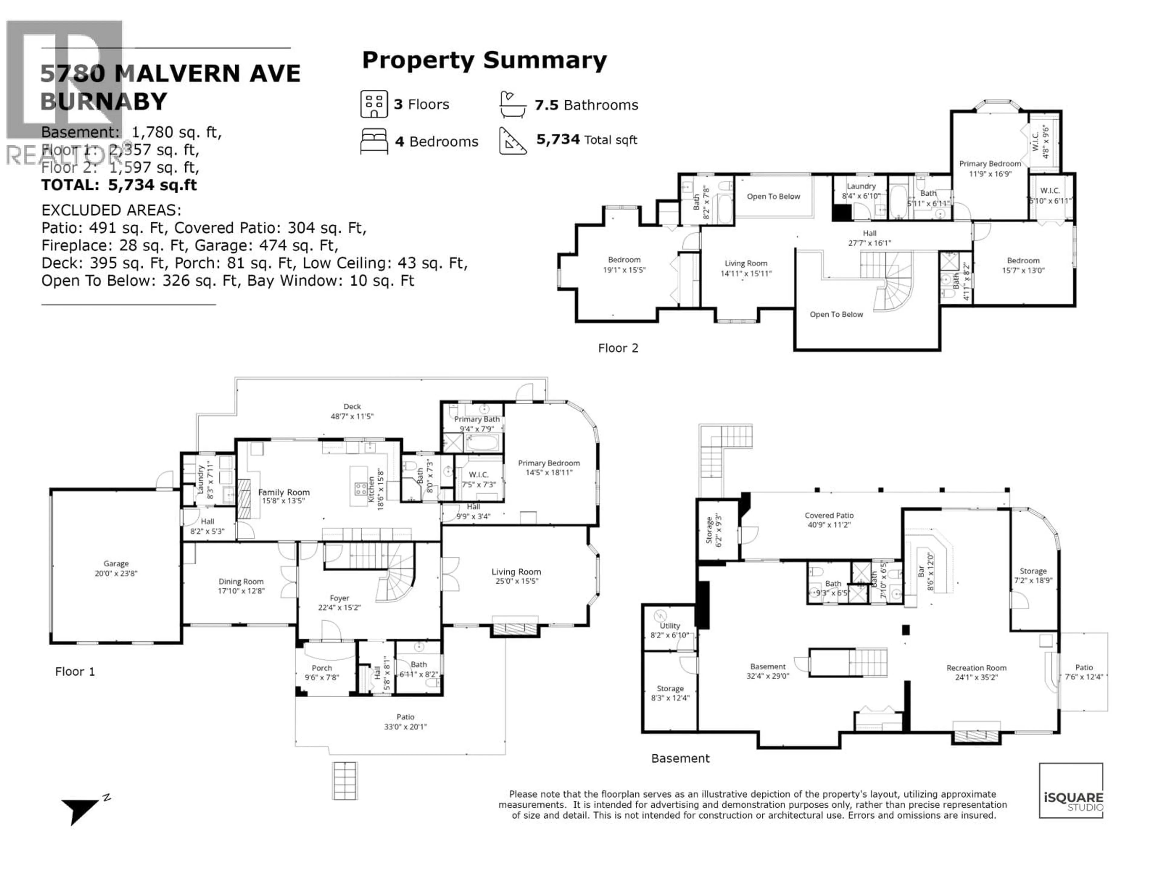 Floor plan for 5780 MALVERN AVENUE, Burnaby British Columbia V5E3E4
