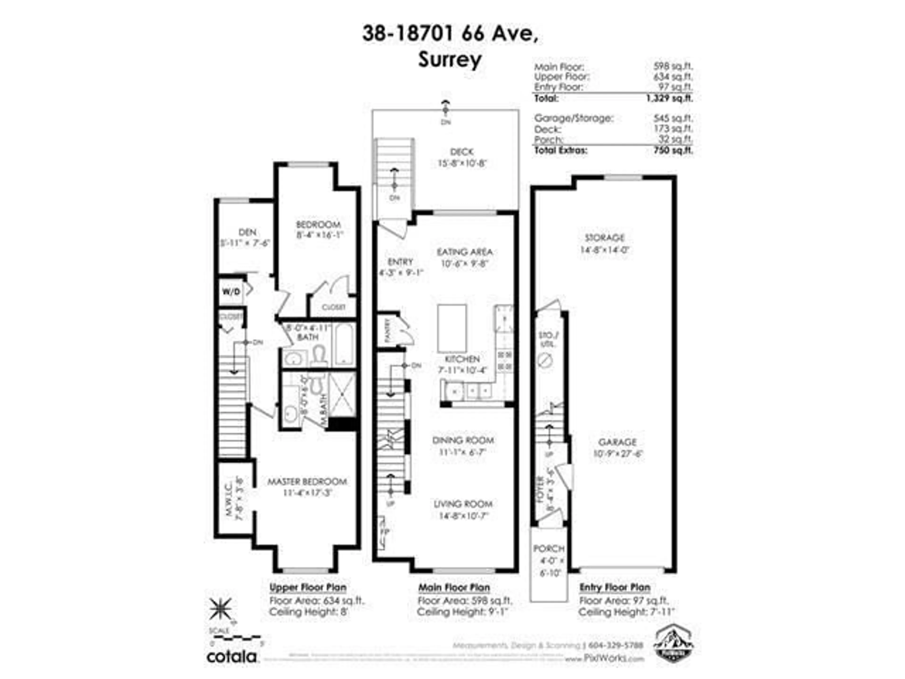 Floor plan for 38 - 18701 66 AVENUE, Surrey British Columbia V3S4P3