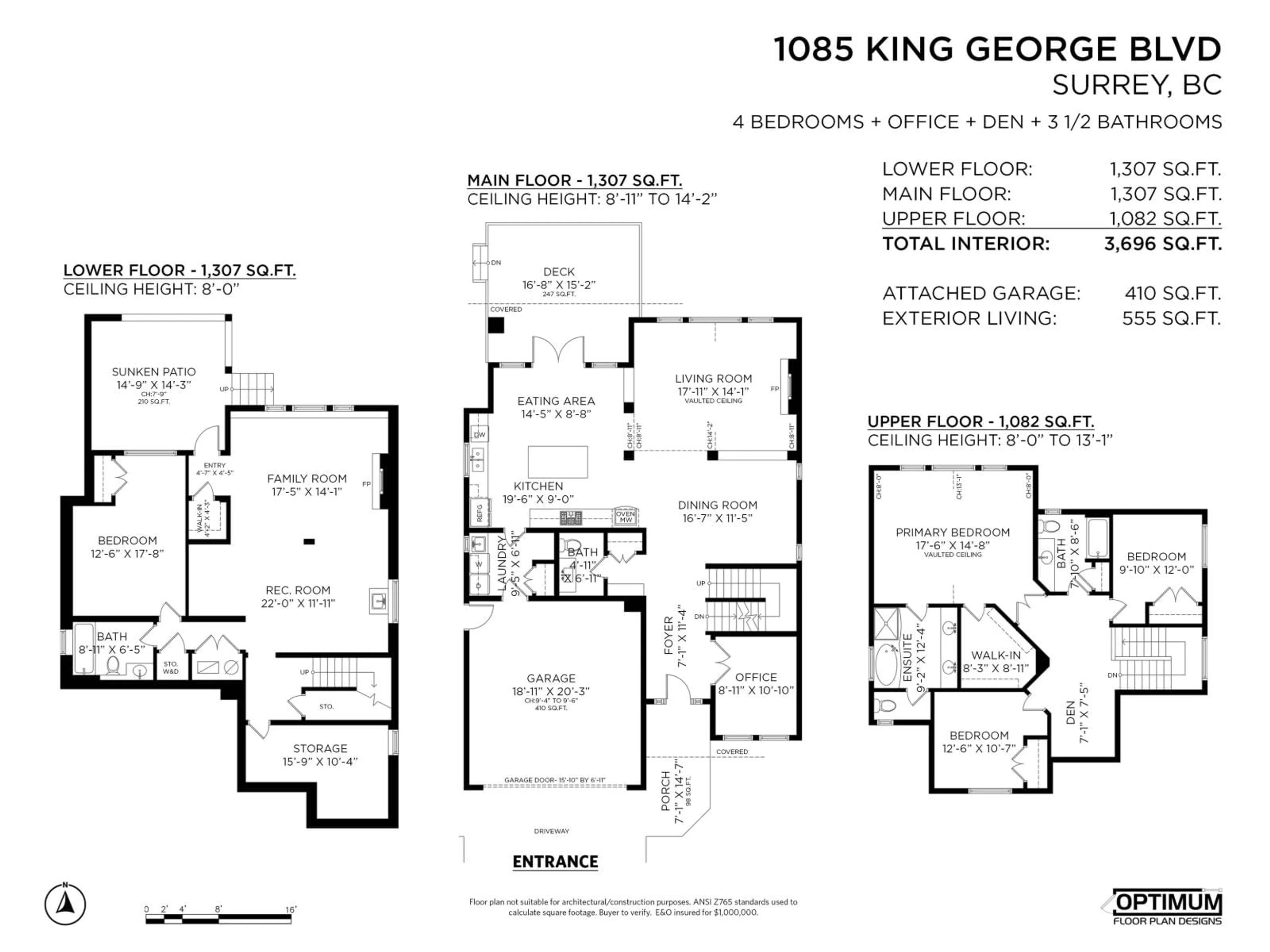 Floor plan for 1085 KING GEORGE BOULEVARD, Surrey British Columbia V4A9S7