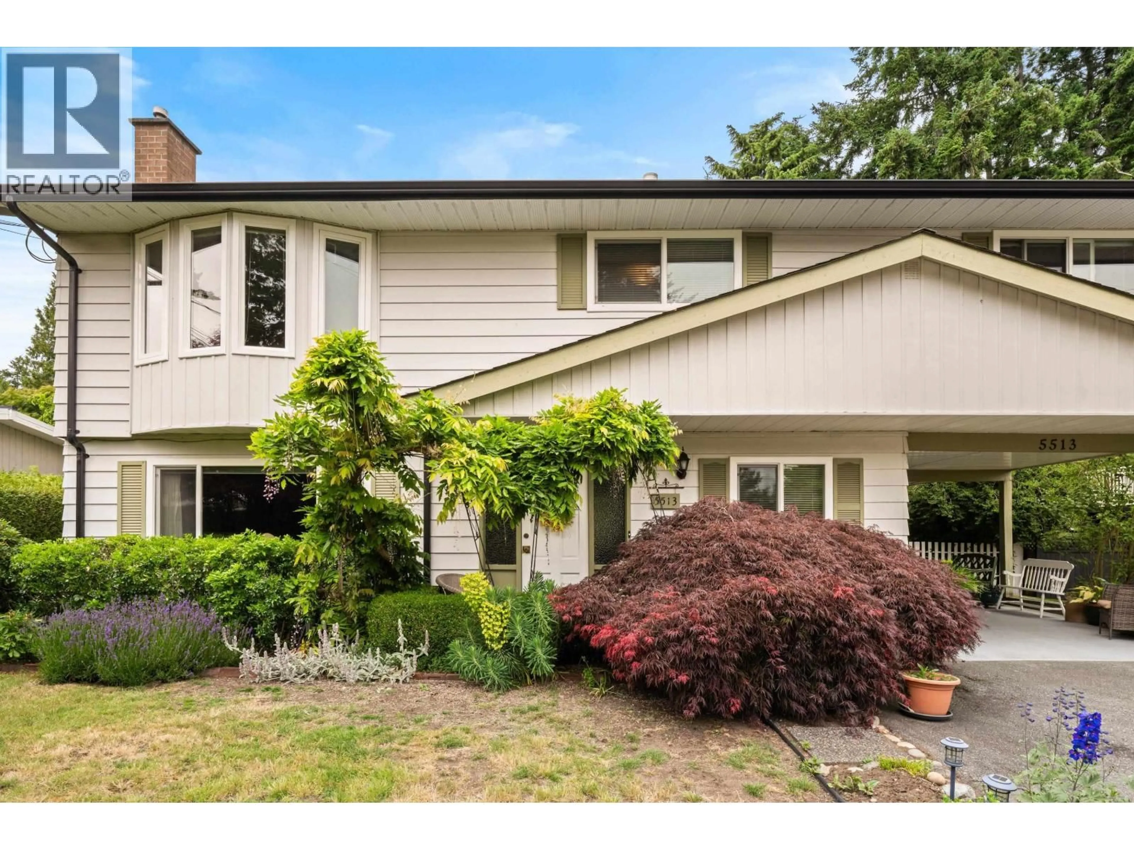 Home with vinyl exterior material, street for 5513 6A AVENUE, Delta British Columbia V4M1P5