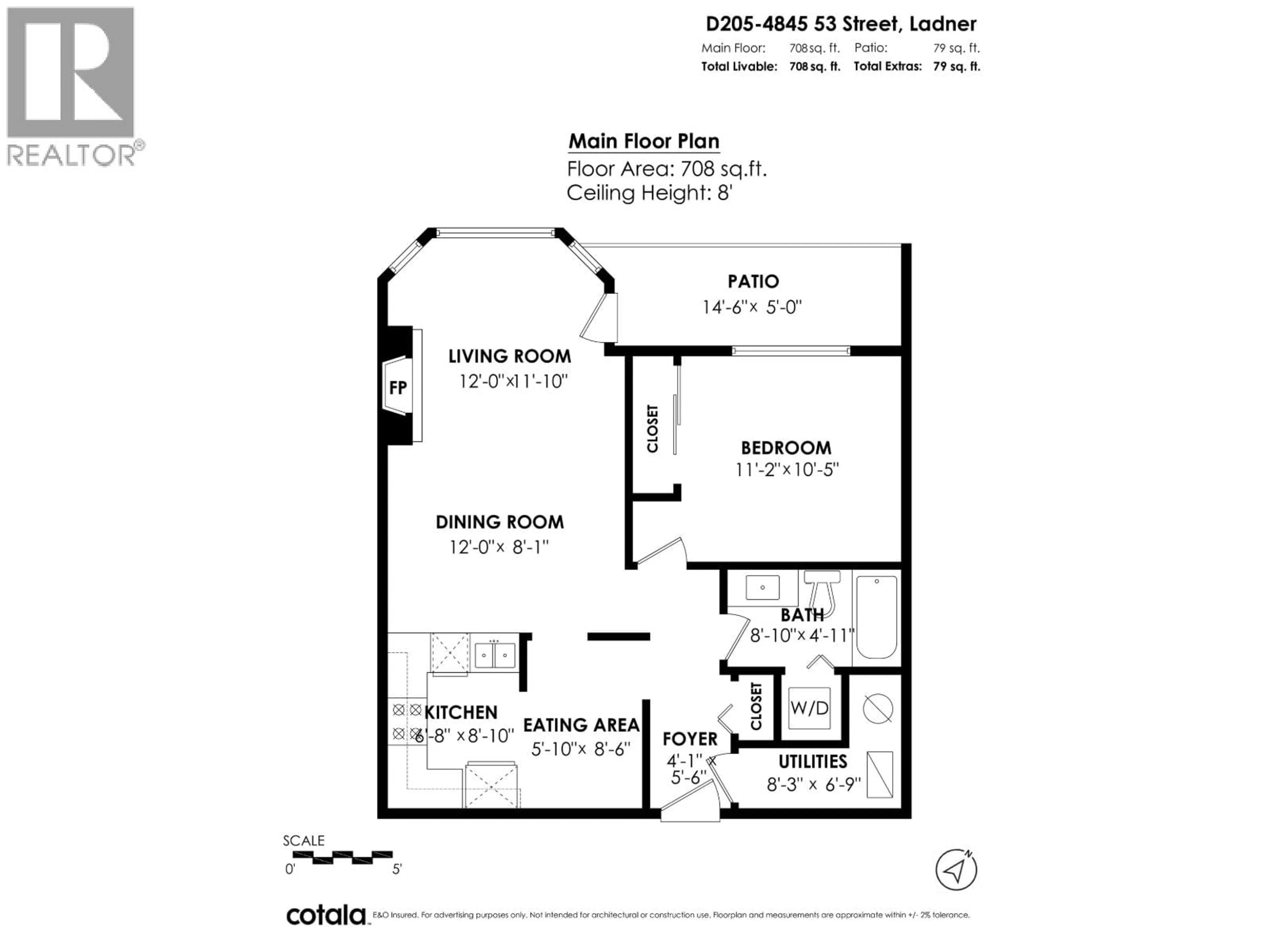 Floor plan for D205 - 4845 53 STREET, Delta British Columbia V4K2Z3