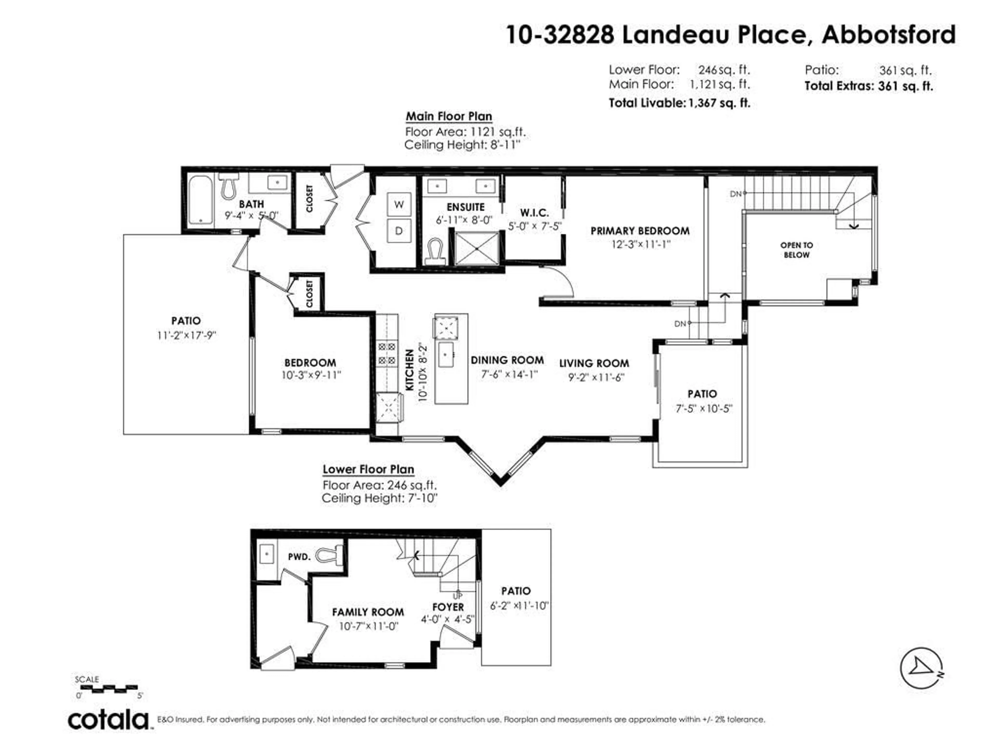 Floor plan for 10 - 32828 LANDEAU PLACE, Abbotsford British Columbia V2S0M4