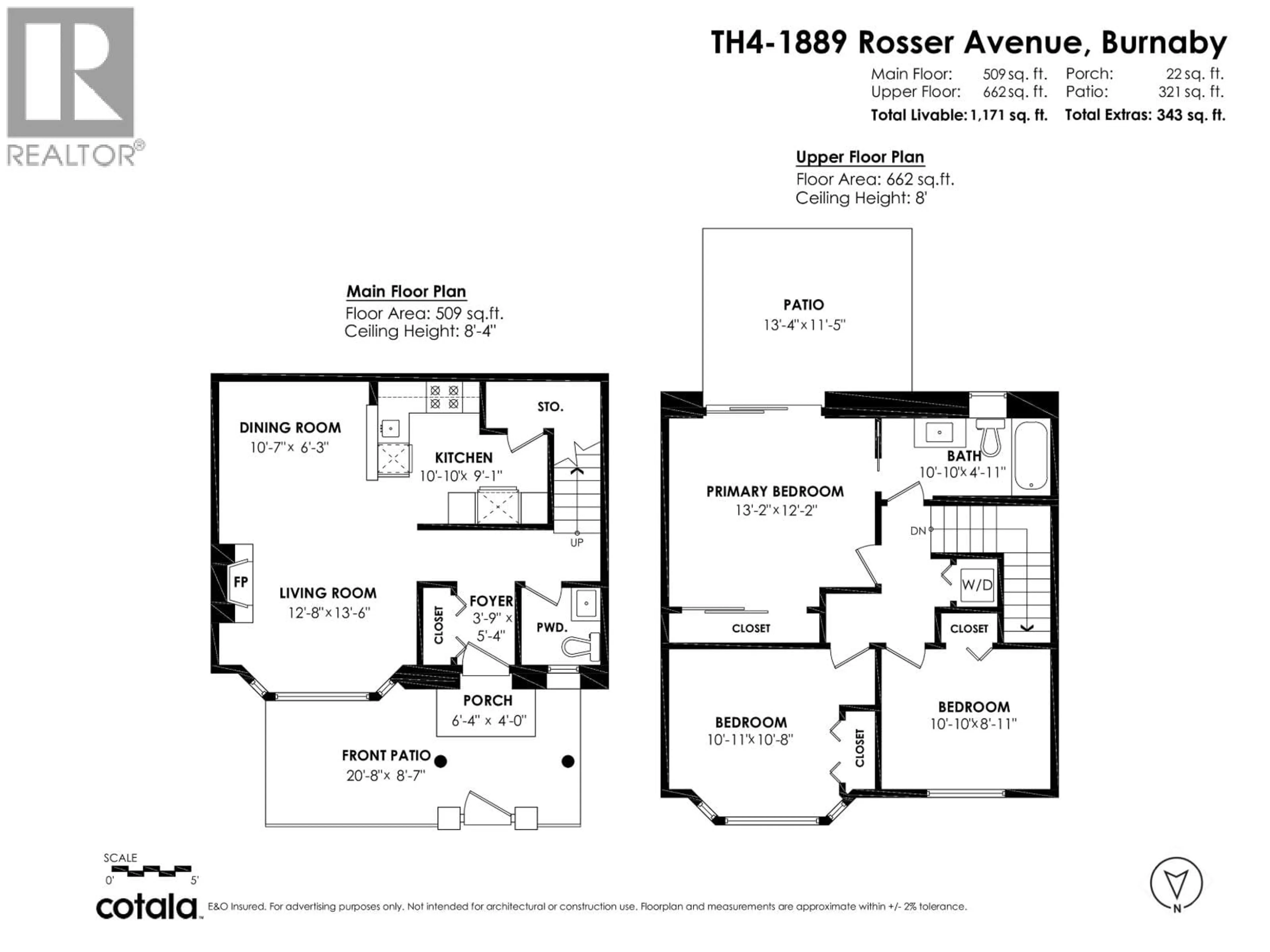 Floor plan for TH4 - 1889 ROSSER AVENUE, Burnaby British Columbia V5C6R4