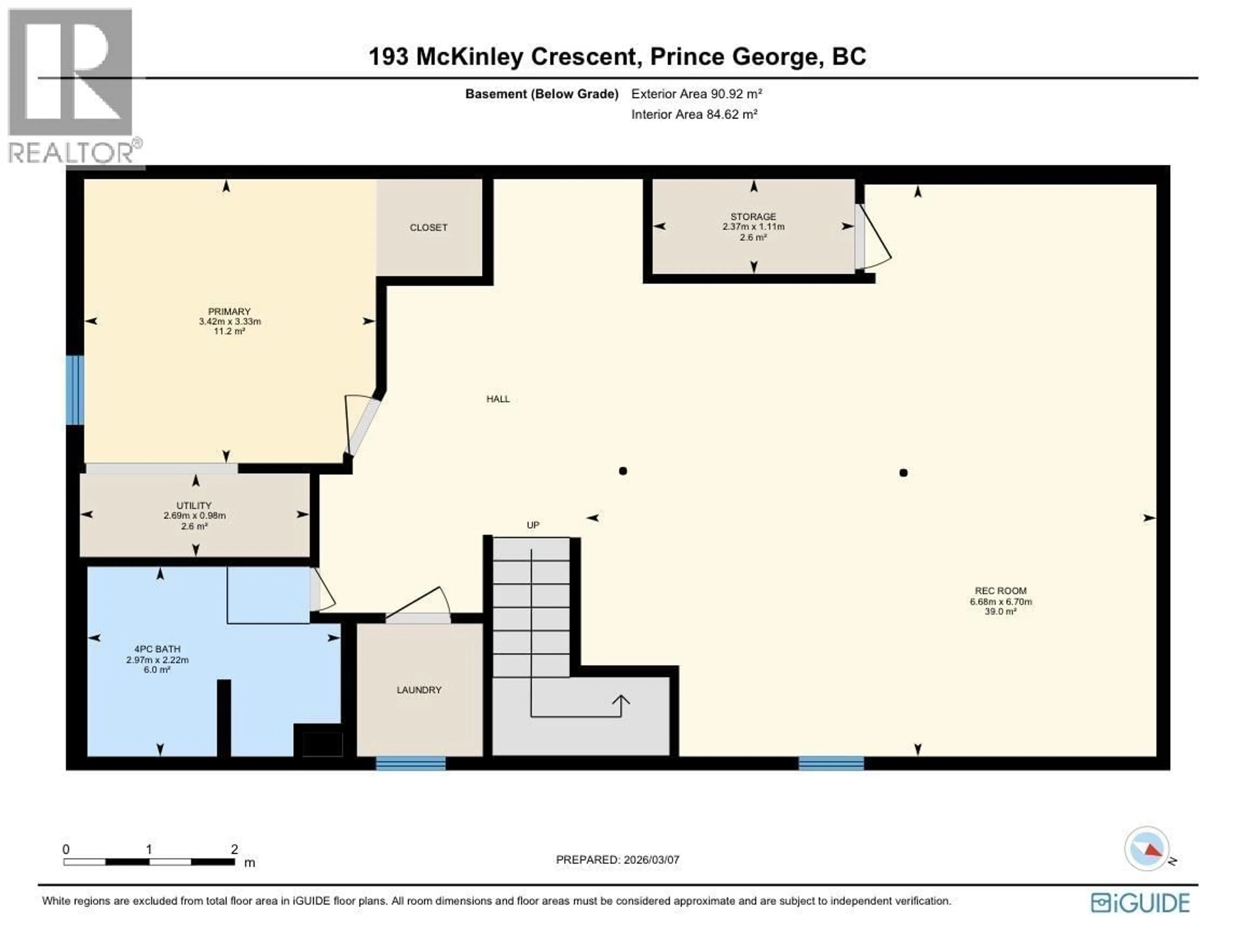 Floor plan for 193 MCKINLEY CRESCENT, Prince George British Columbia V2M4S3