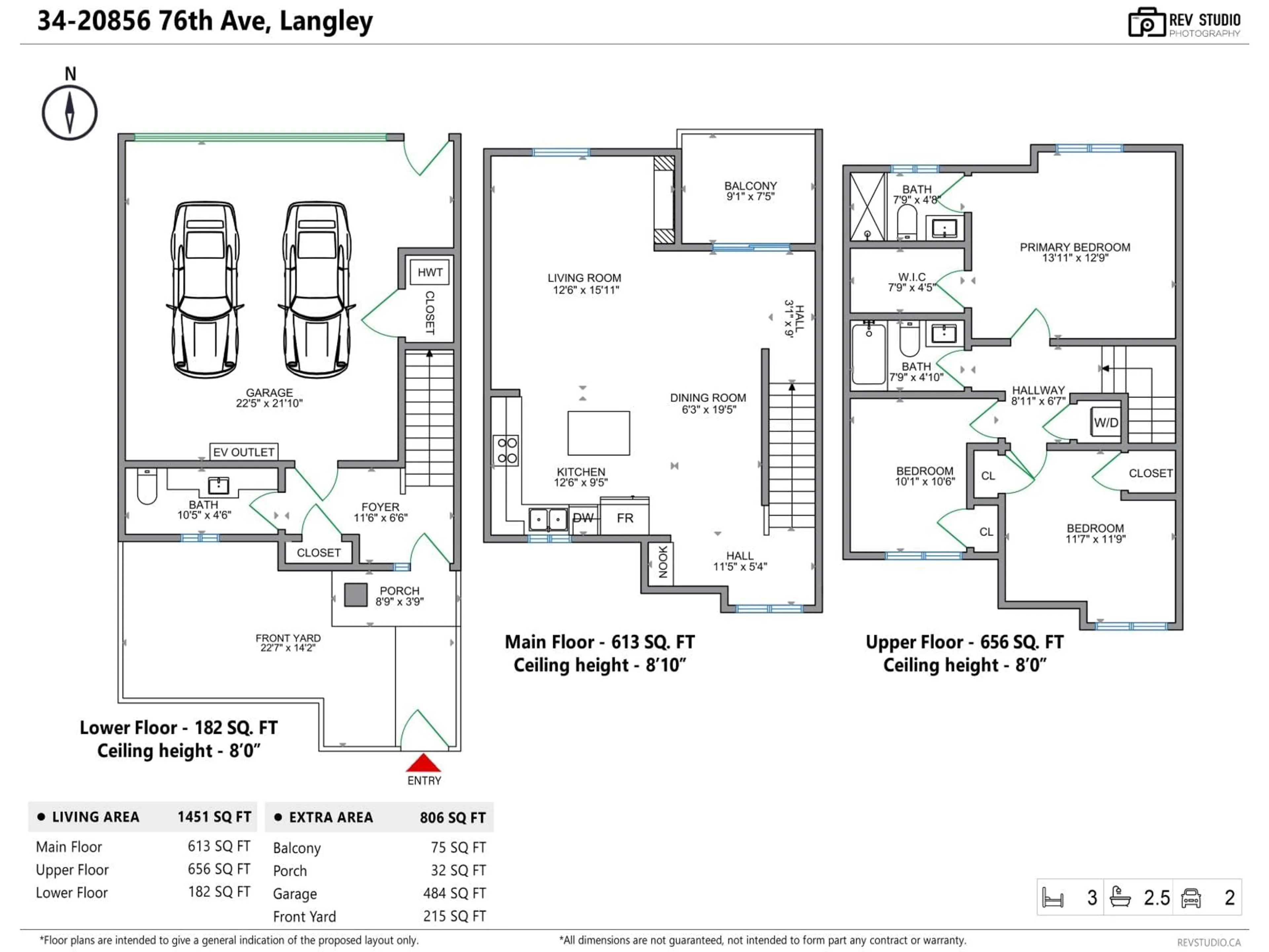 Floor plan for 34 - 20856 76 AVENUE, Langley British Columbia V2Y0S7