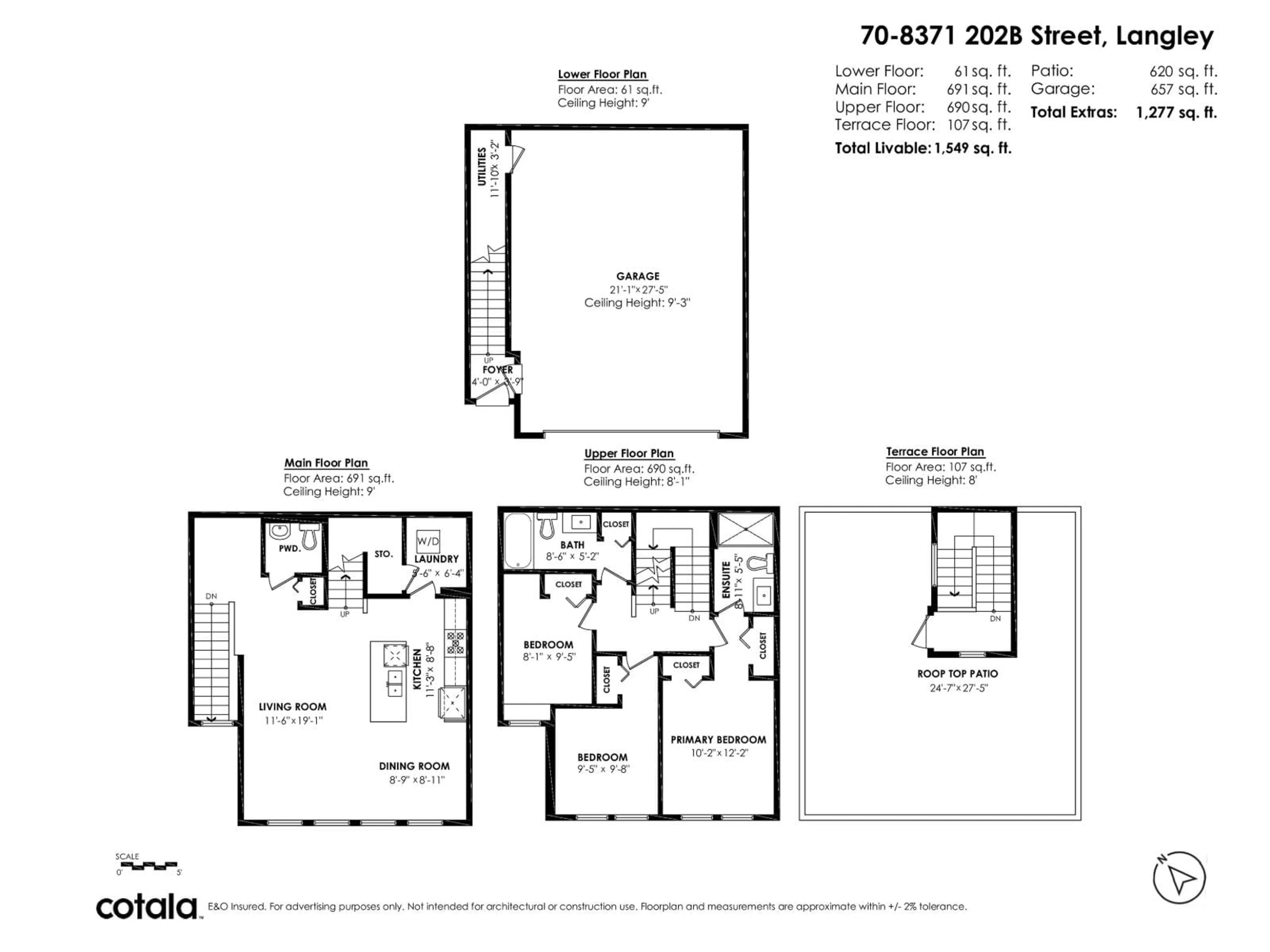 Floor plan for 70 - 8371 202B STREET, Langley British Columbia V2Y4K6