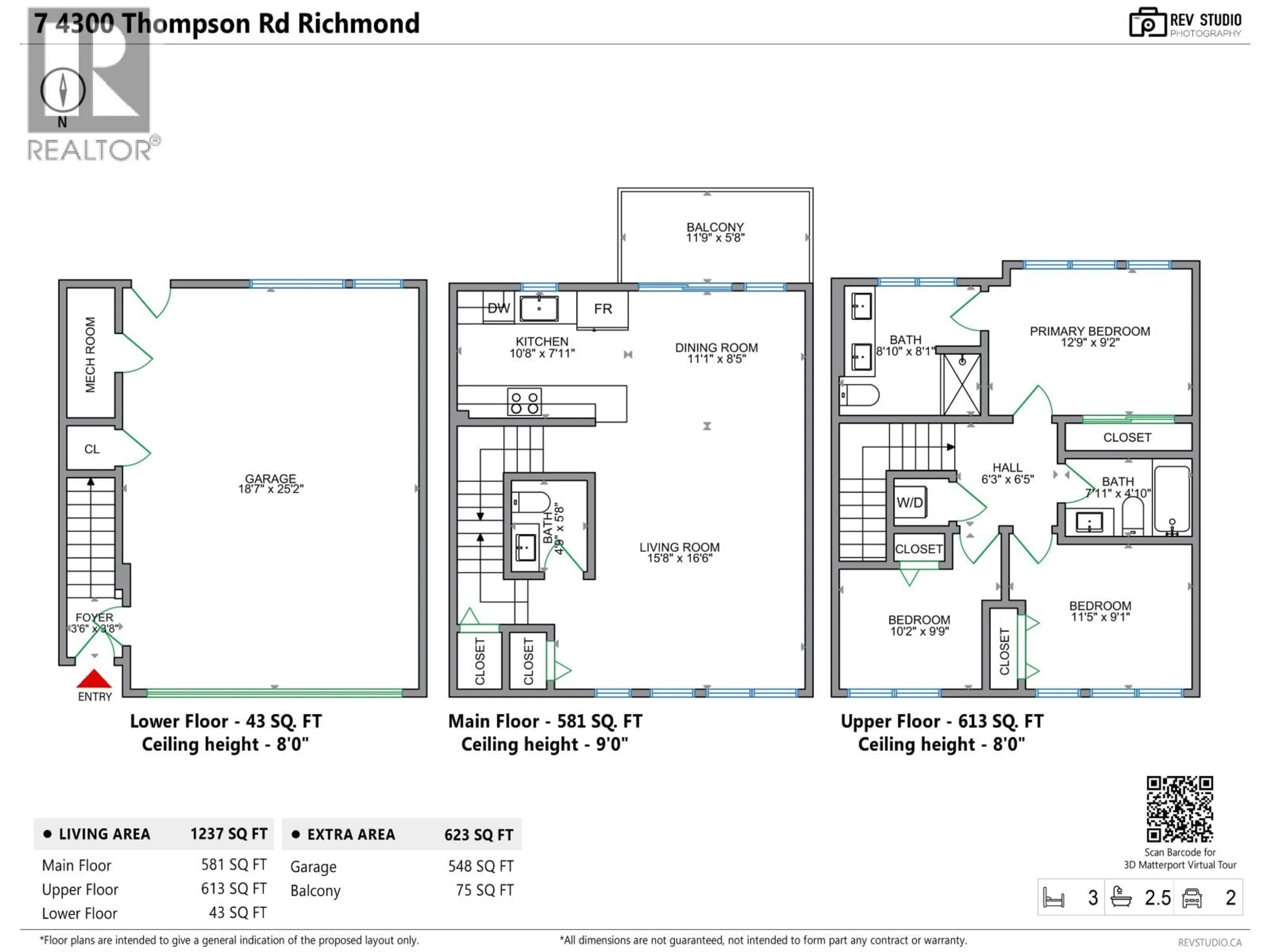 Floor plan for 7 - 4300 THOMPSON ROAD, Richmond British Columbia V6V0C3