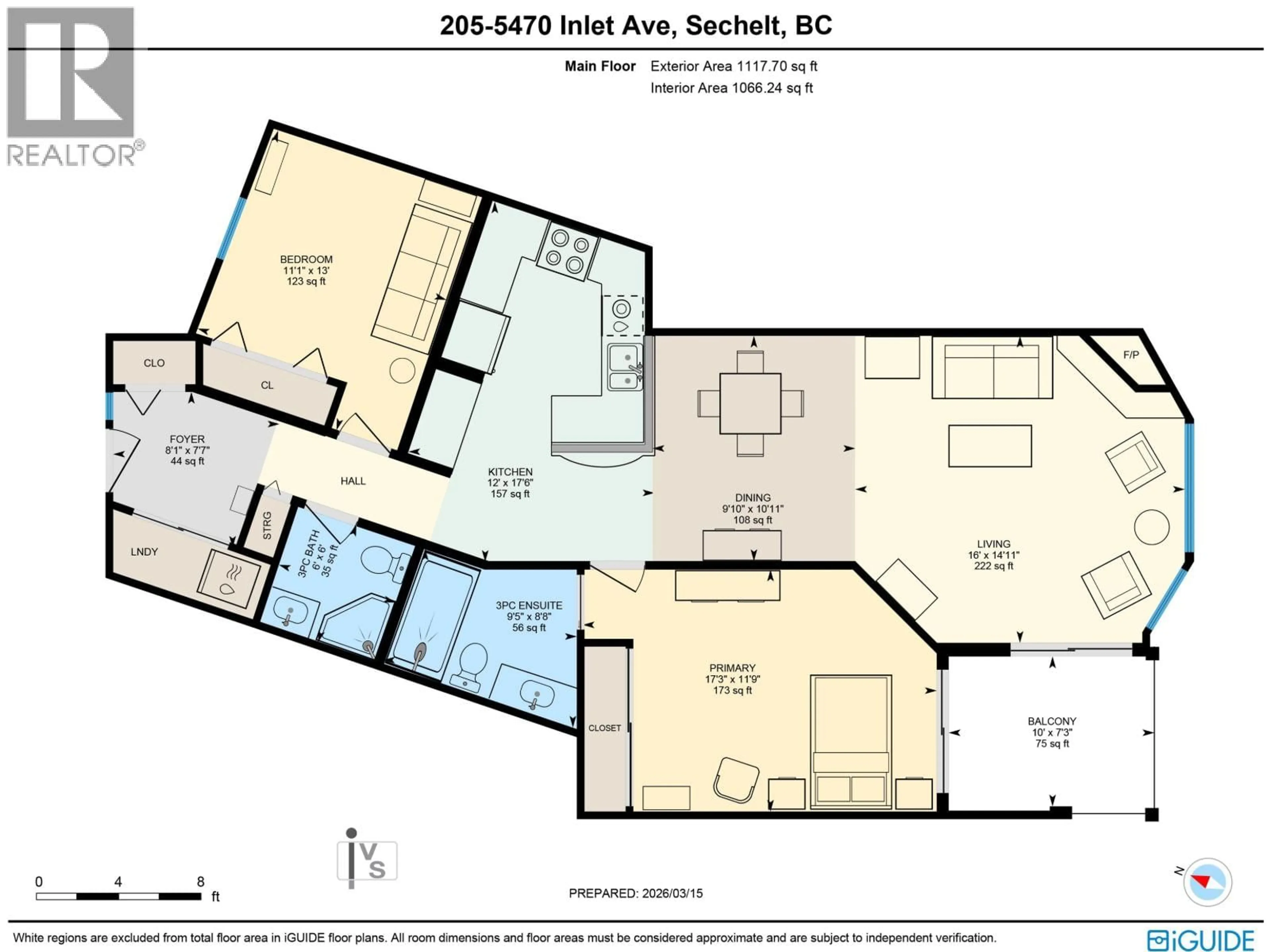 Floor plan for 205 - 5470 INLET AVENUE, Sechelt British Columbia V7Z0H4