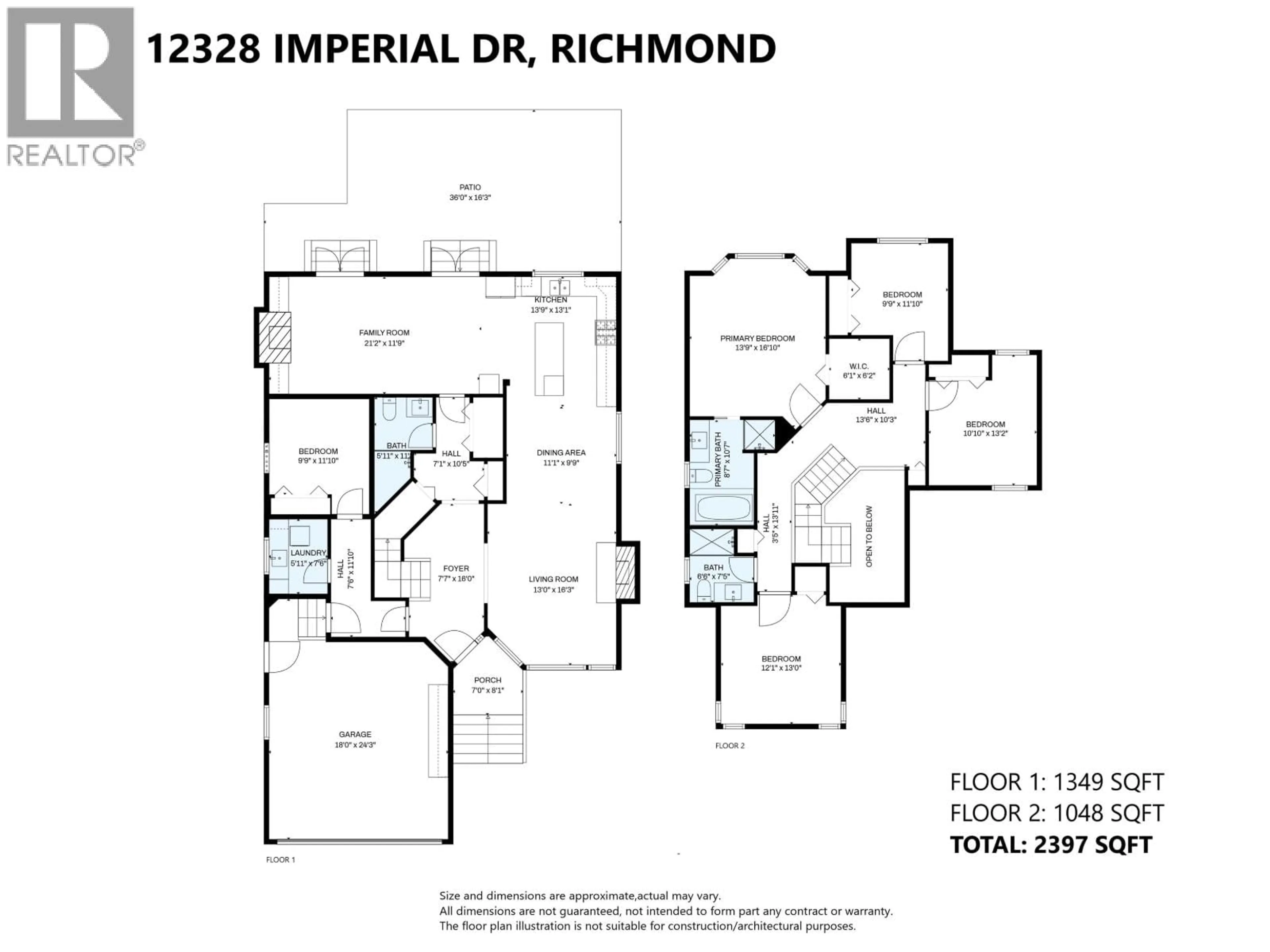 Floor plan for 12328 IMPERIAL DRIVE, Richmond British Columbia V7E6J6