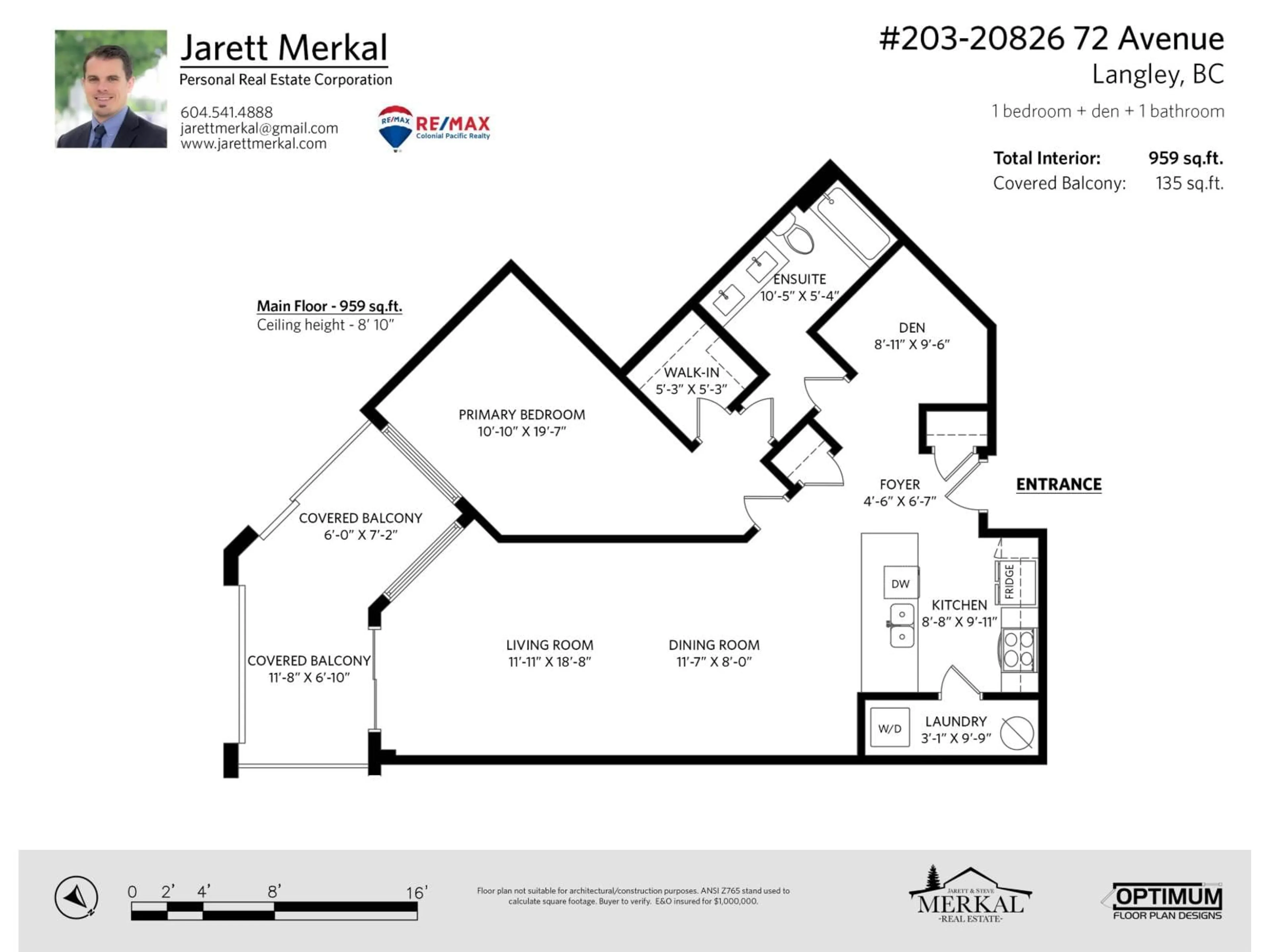 Floor plan for 203 - 20826 72 AVENUE, Langley British Columbia V2Y0Z9