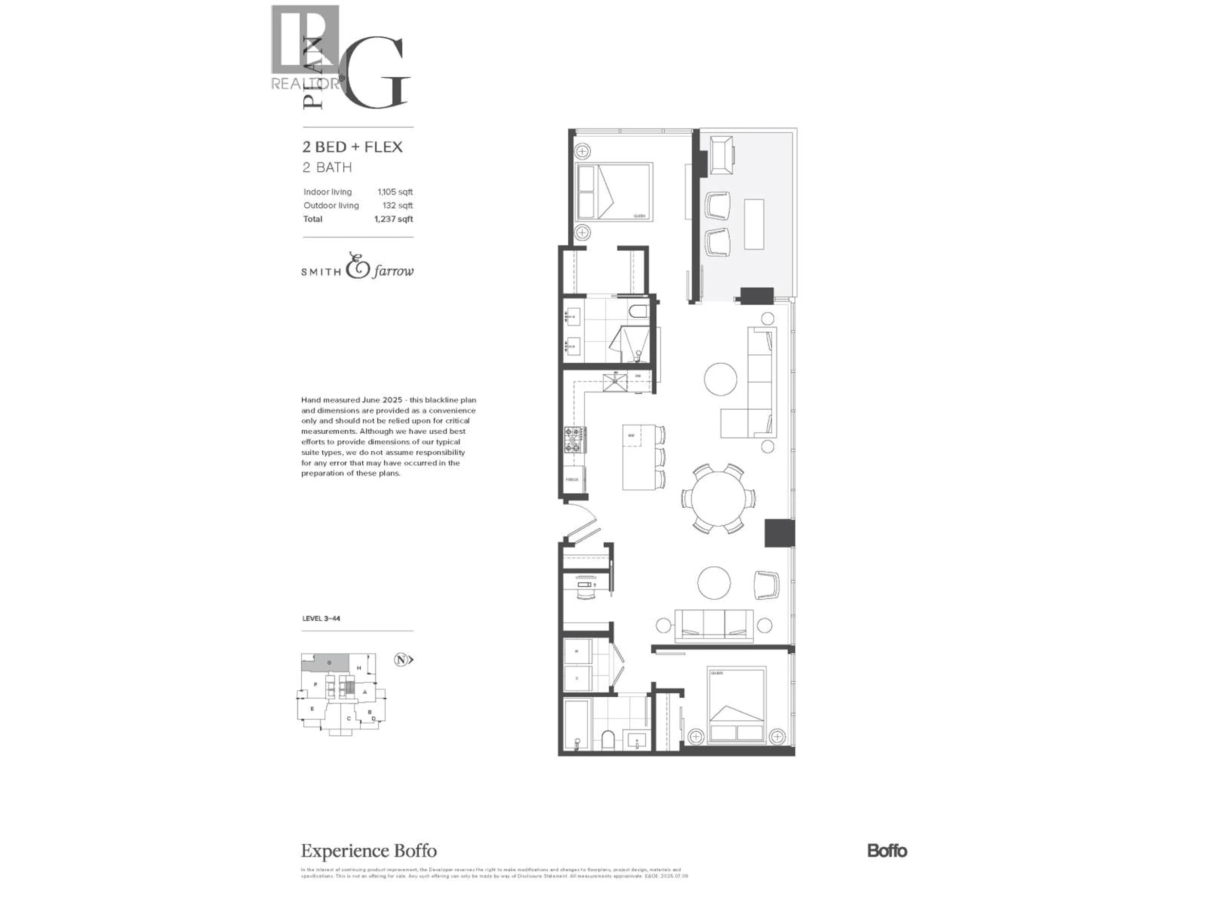 Floor plan for 2307 - 720 FARROW STREET, Coquitlam British Columbia V3J0P3