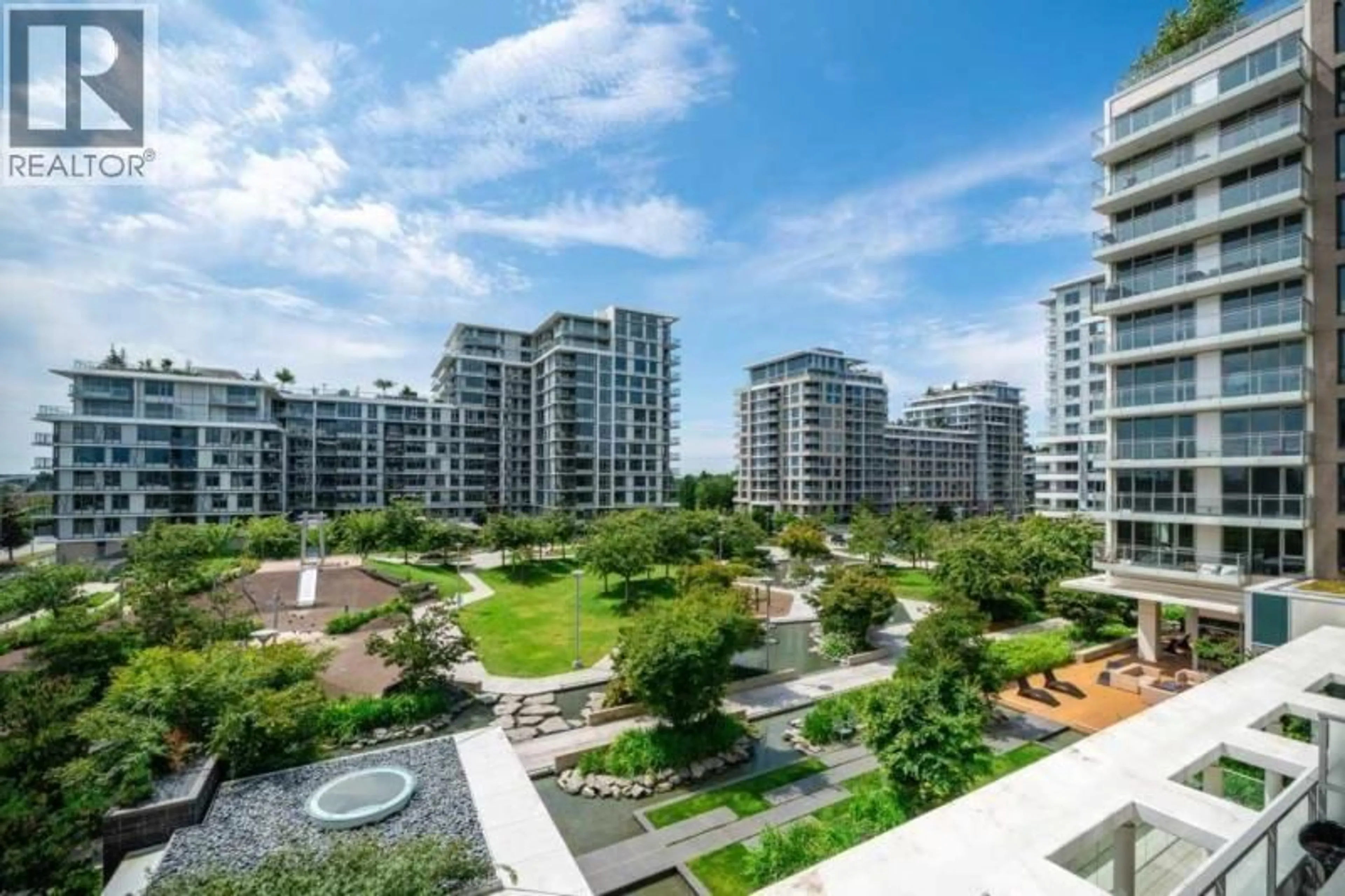 A pic from outside/outdoor area/front of a property/back of a property/a pic from drone, city buildings view from balcony for 925 - 8988 PATTERSON ROAD, Richmond British Columbia V6X0R2